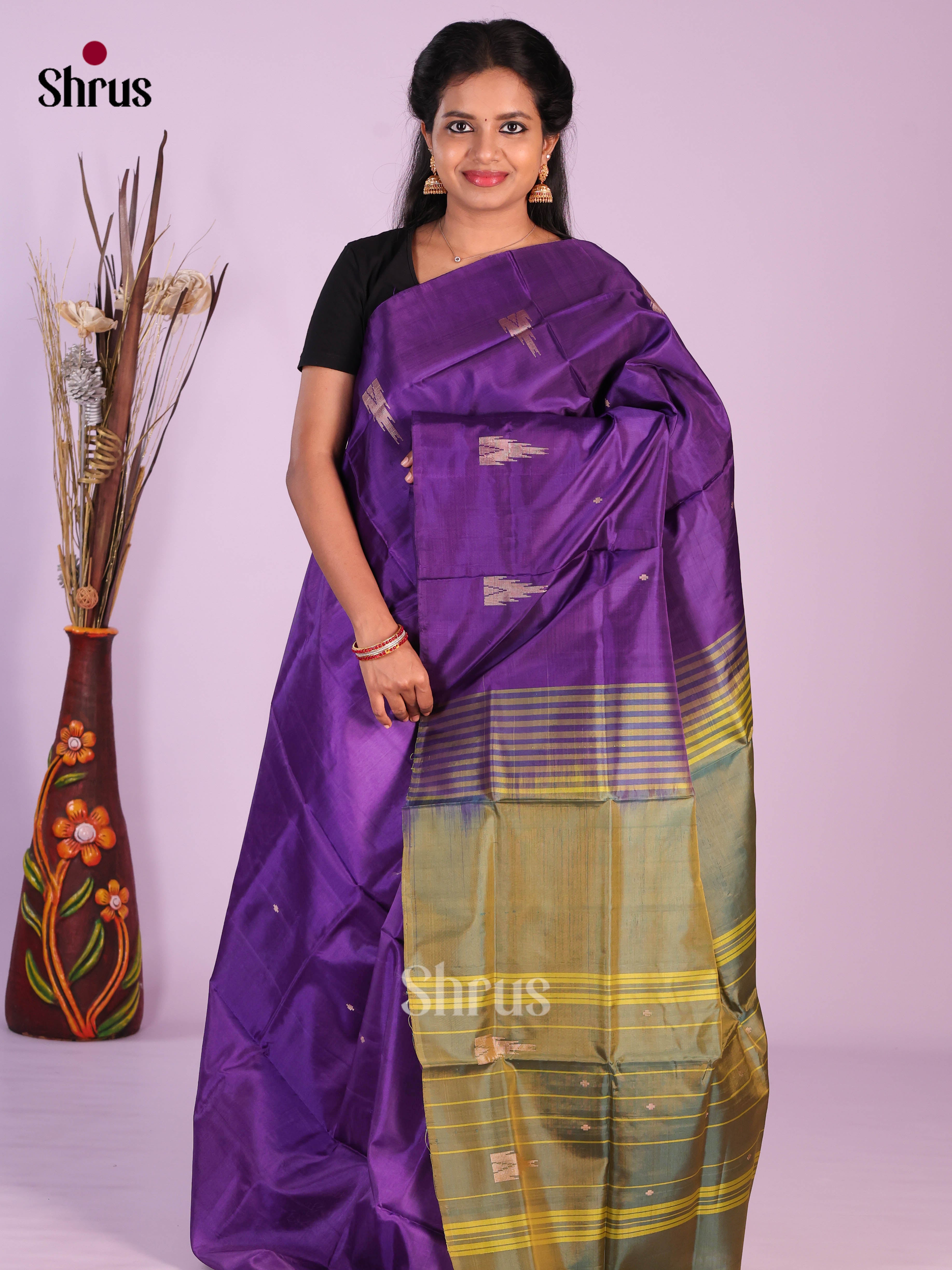DJS07010 - Banana Pith without blouse Saree - Shop on Shrus.com