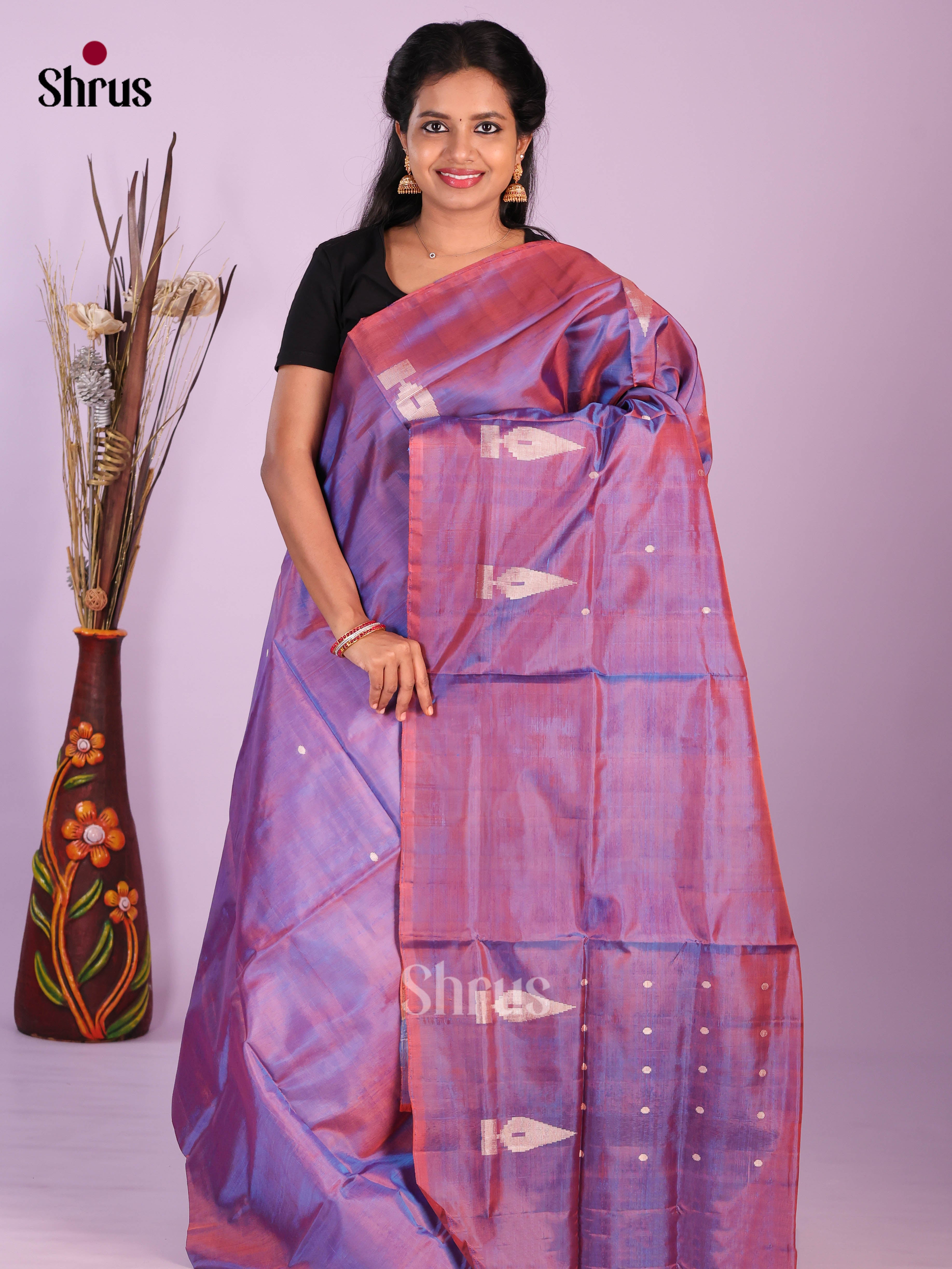 DJS07059 - Banana Pith without blouse Saree - Shop on Shrus.com