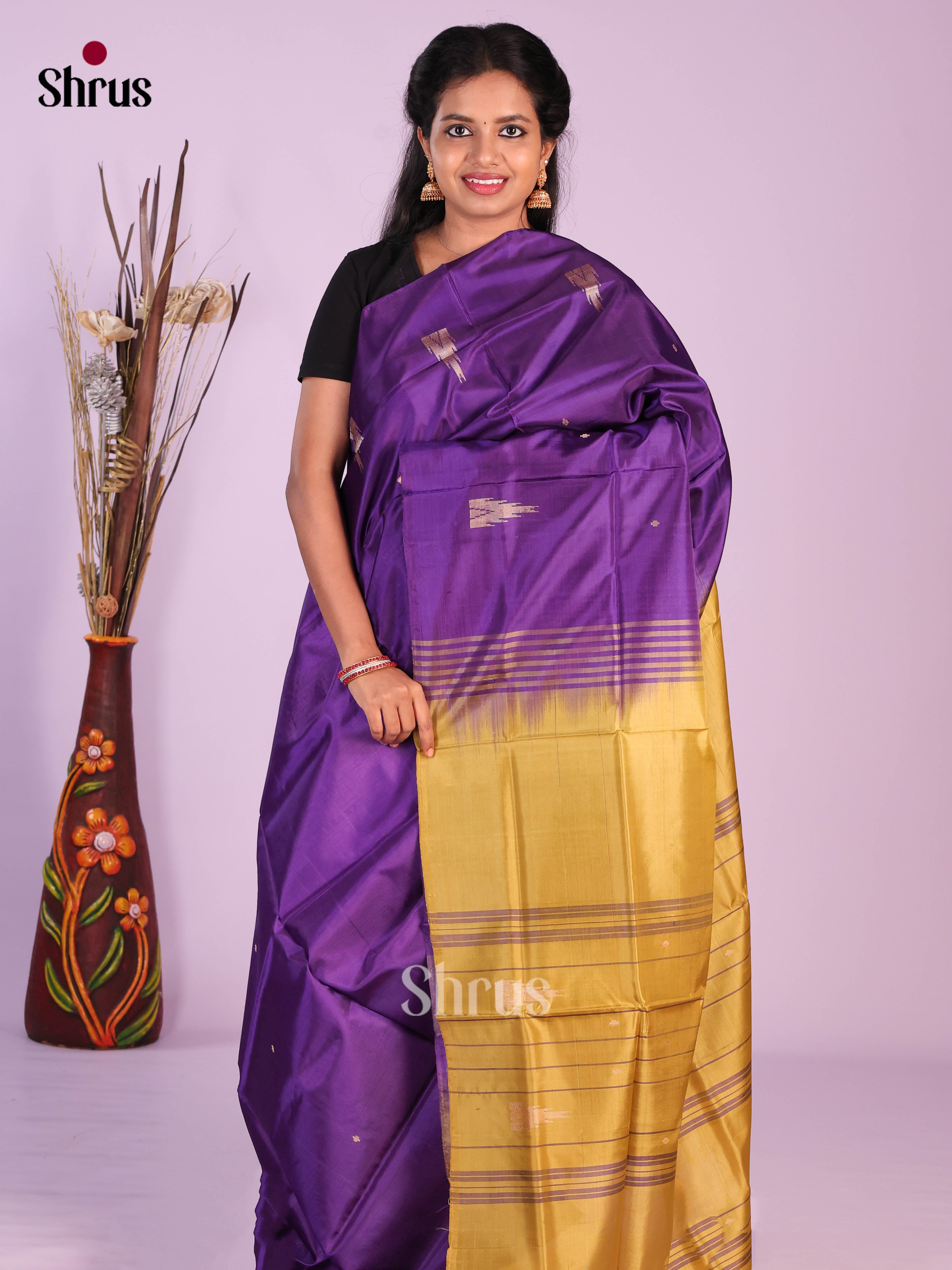 DJS07095 - Banana Pith without blouse Saree - Shop on Shrus.com