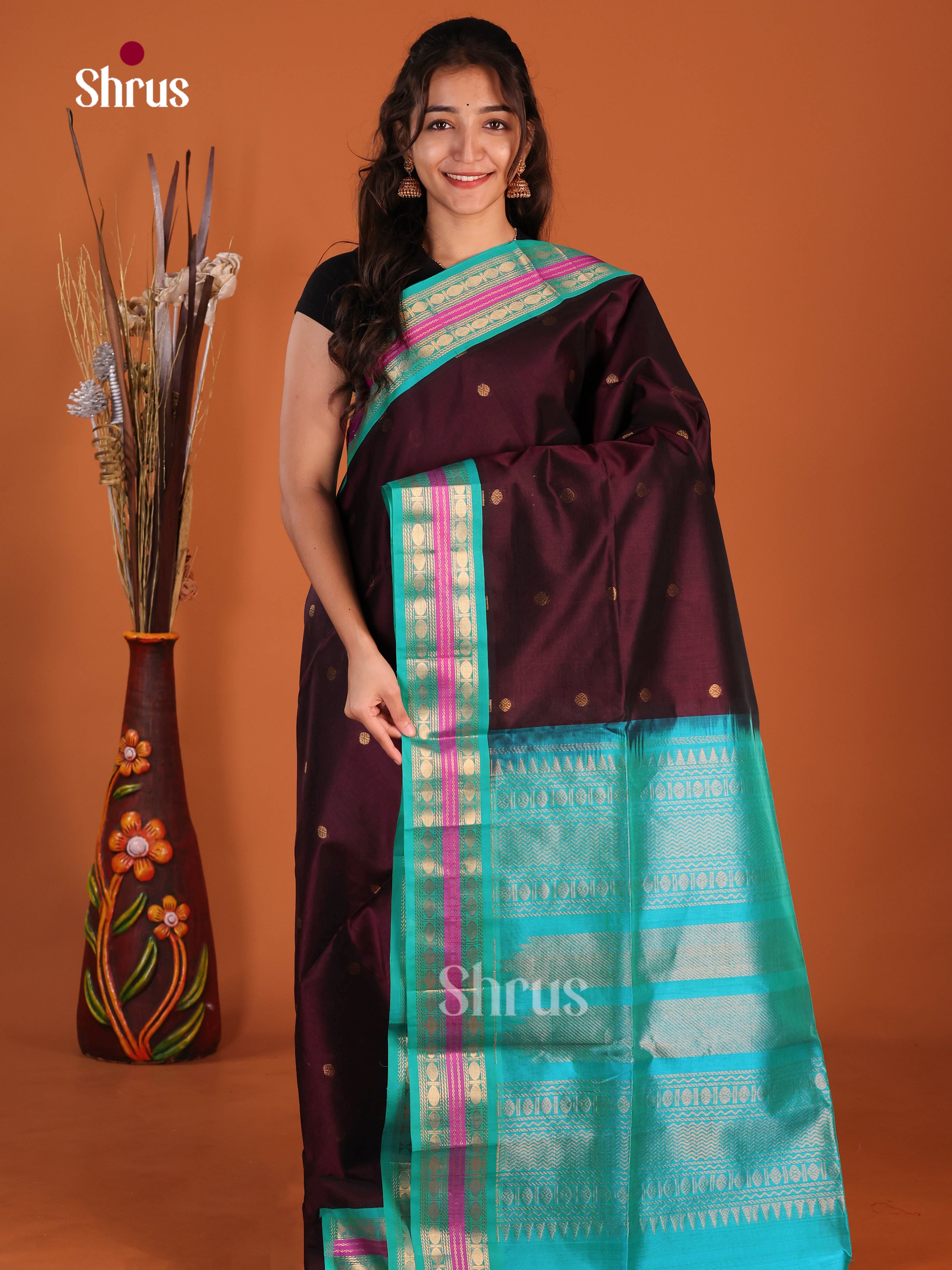 DJS07275 - Korvai-Big border Saree - Shop on Shrus.com