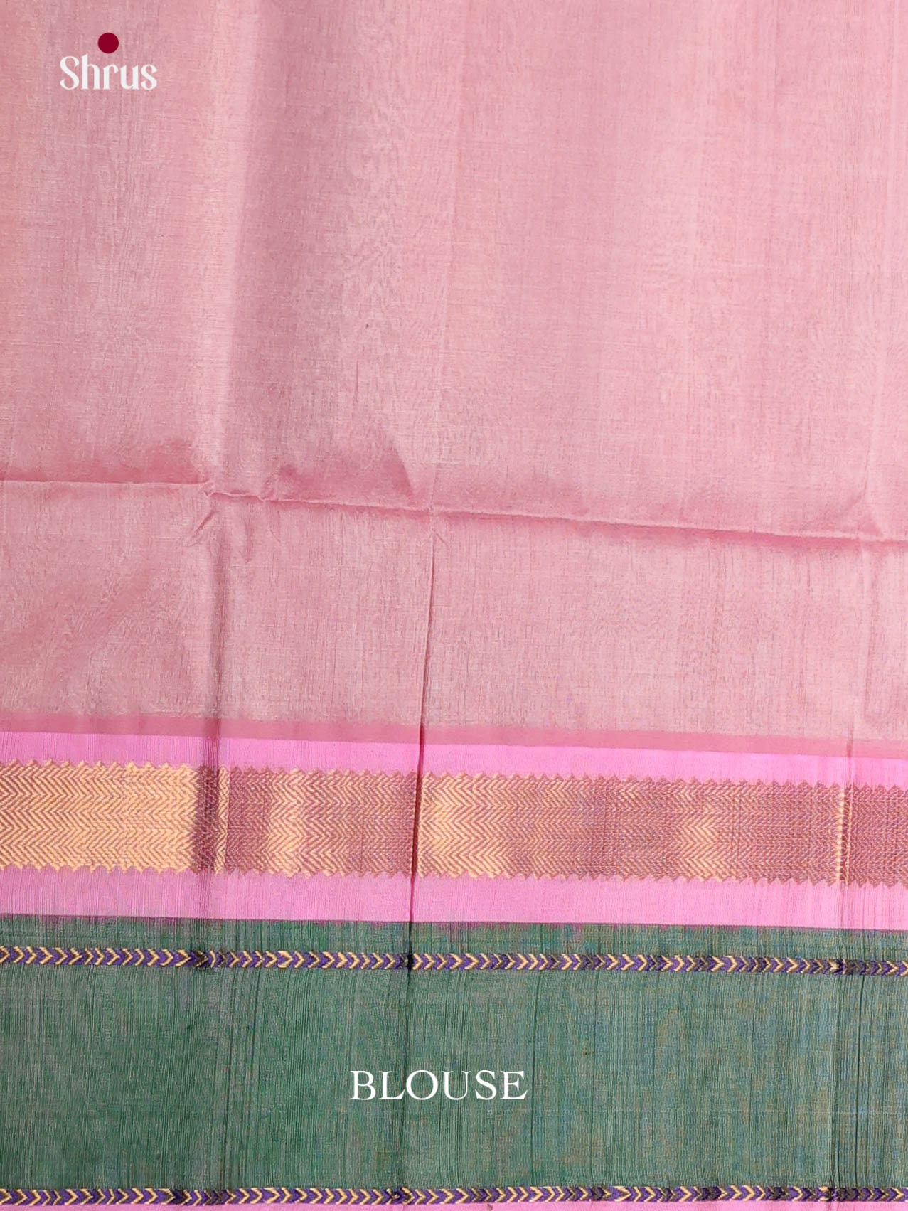 Maroon & Pink Silk Cotton Korvai-Medium border Saree