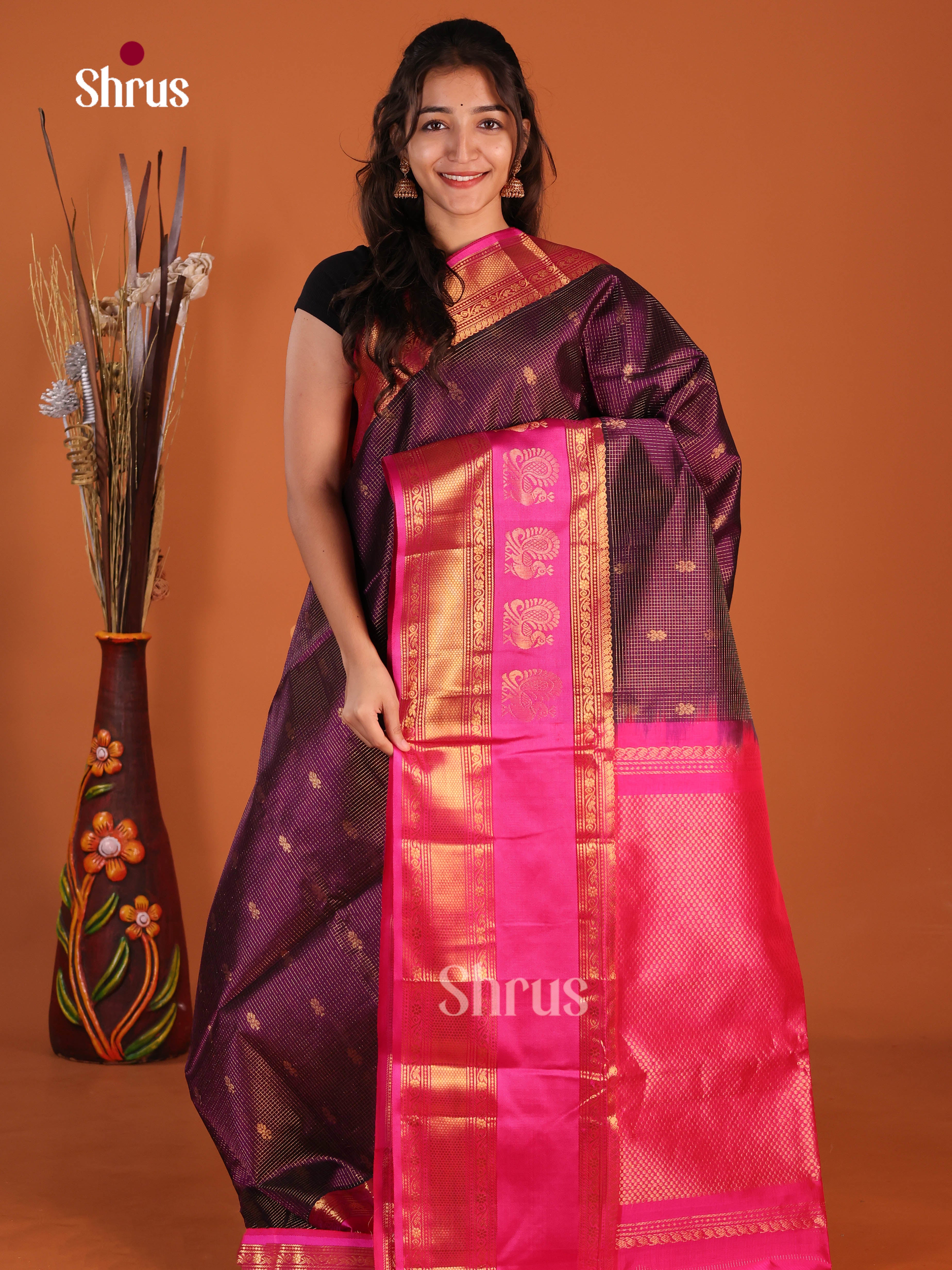 DJS07290 - Korvai-kattams Saree - Shop on Shrus.com