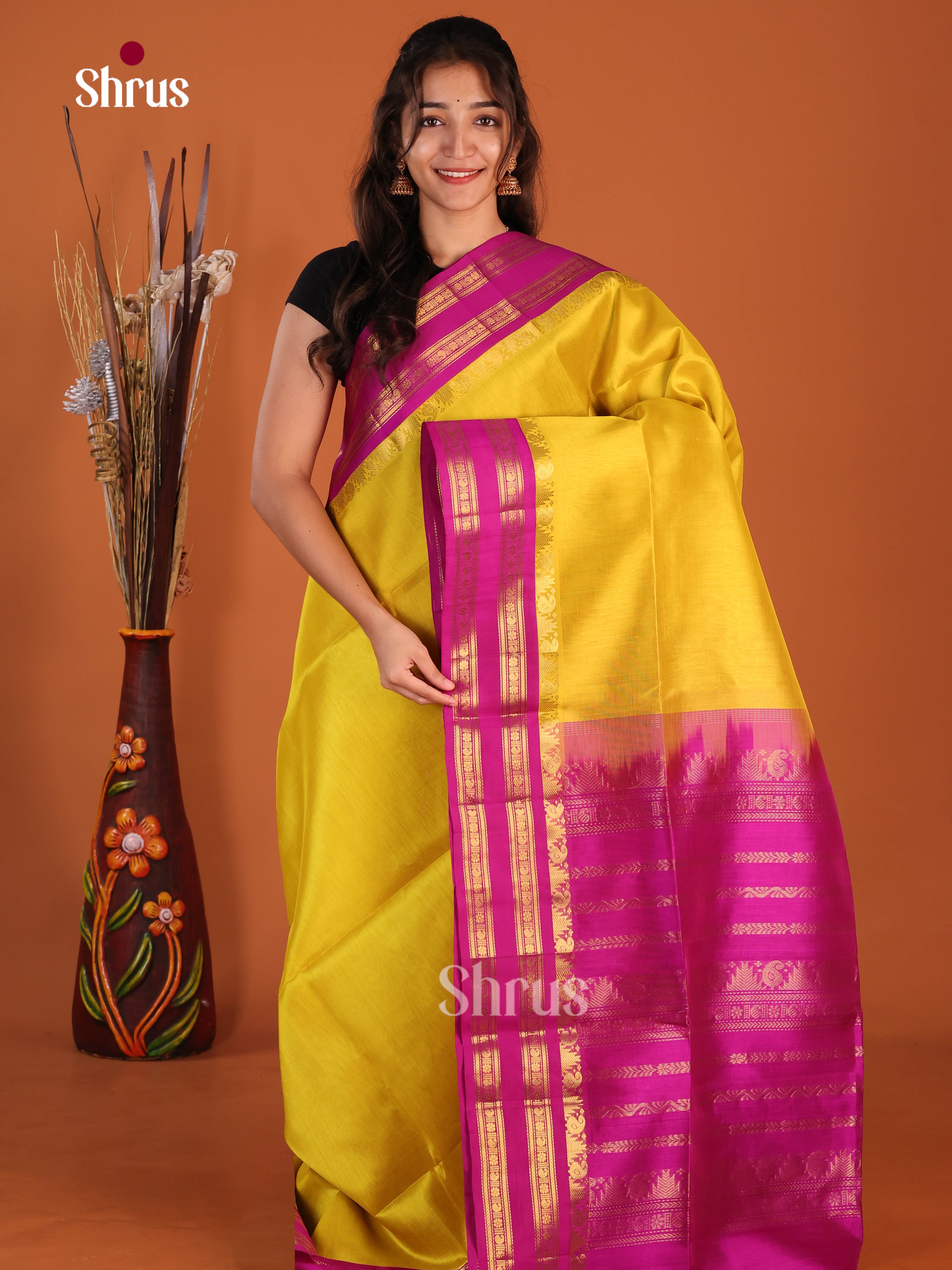 DJS07296 - Korvai-Big border Saree - Shop on Shrus.com