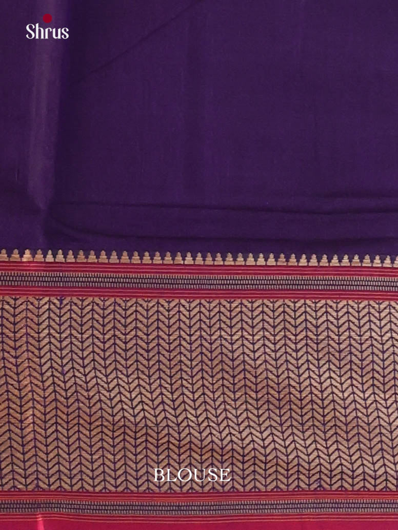 Violet & Red - Narayanpet Cotton Saree