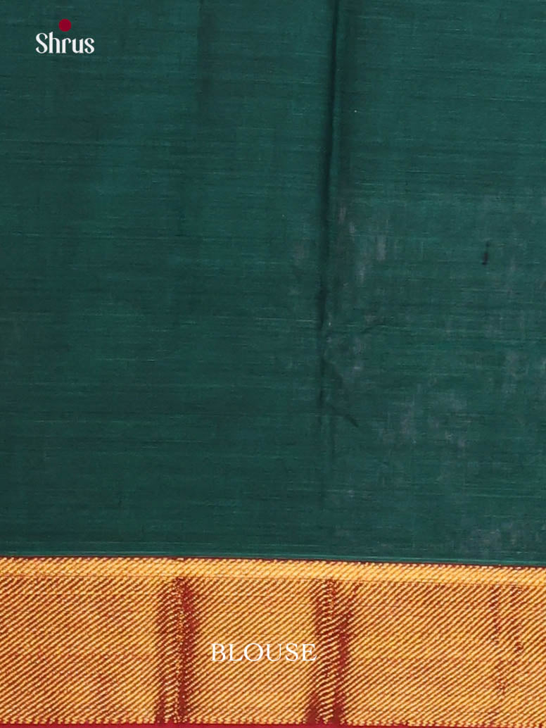 Peacock  Green & Red- Narayanpet Cotton Saree