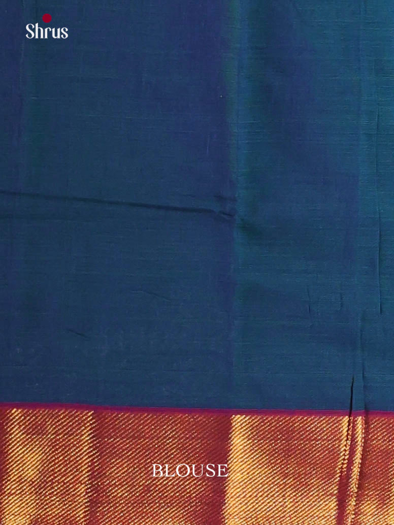 Peacock Blue & Red- Narayanpet Cotton Saree