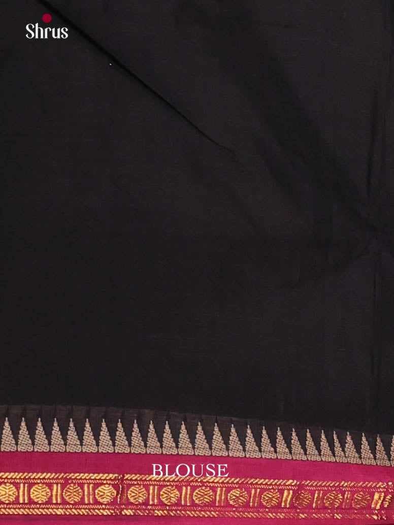 Black & Maroon - Narayanpet Cotton Saree