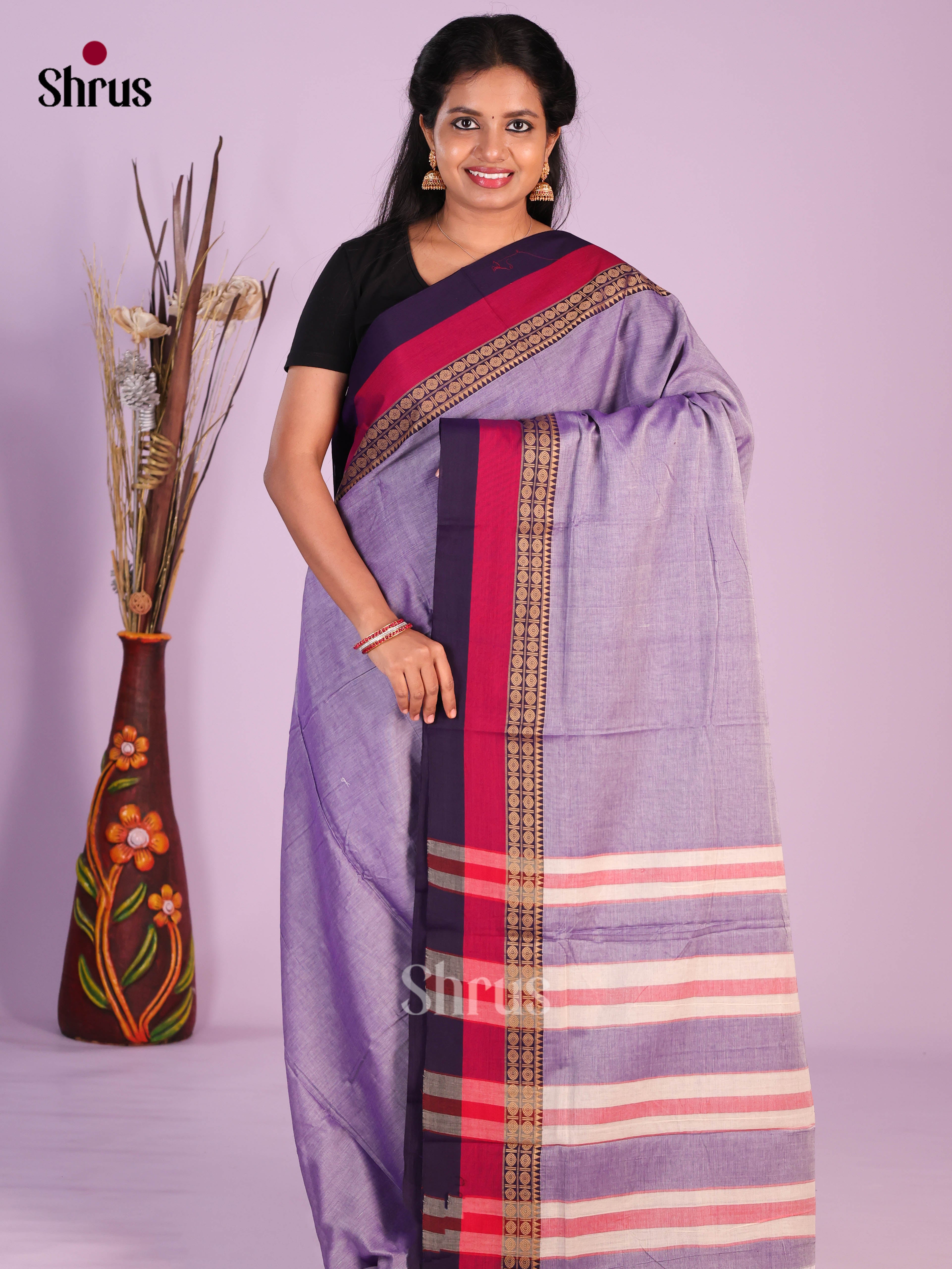 Purple & Violet - Narayanpet Cotton Saree