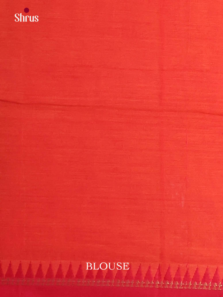 orange & Red - Narayanpet Cotton Saree
