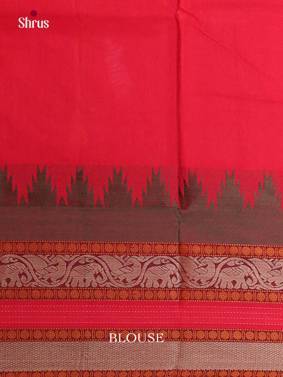 Red & Green - Narayanpet Cotton Saree
