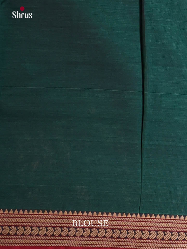 Peacock Green  & Red - Narayanpet Cotton Saree