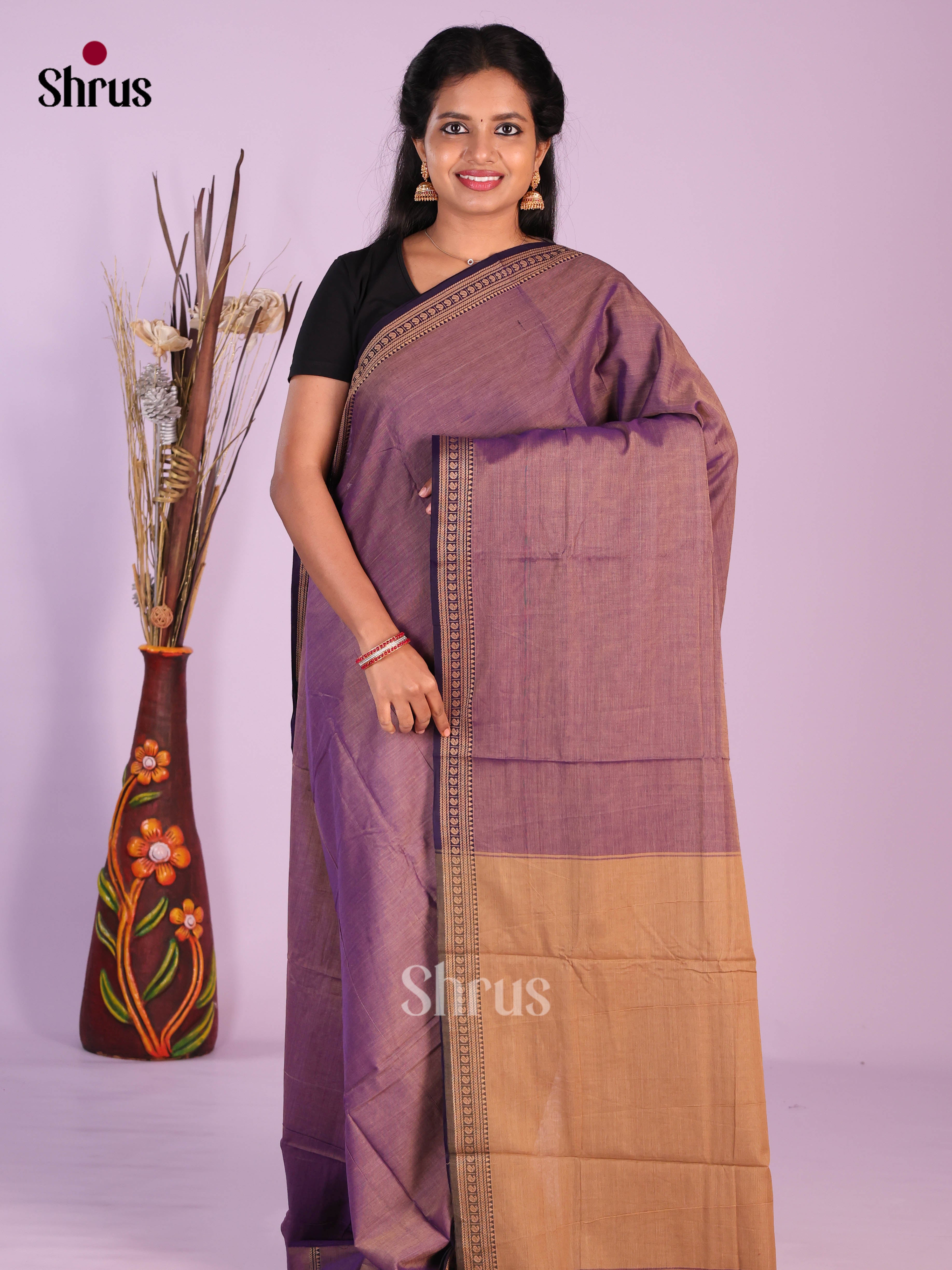 Purple - Narayanpet Cotton Saree