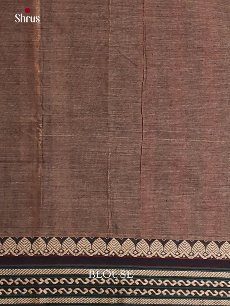 Grey & Black - Narayanpet Cotton Saree