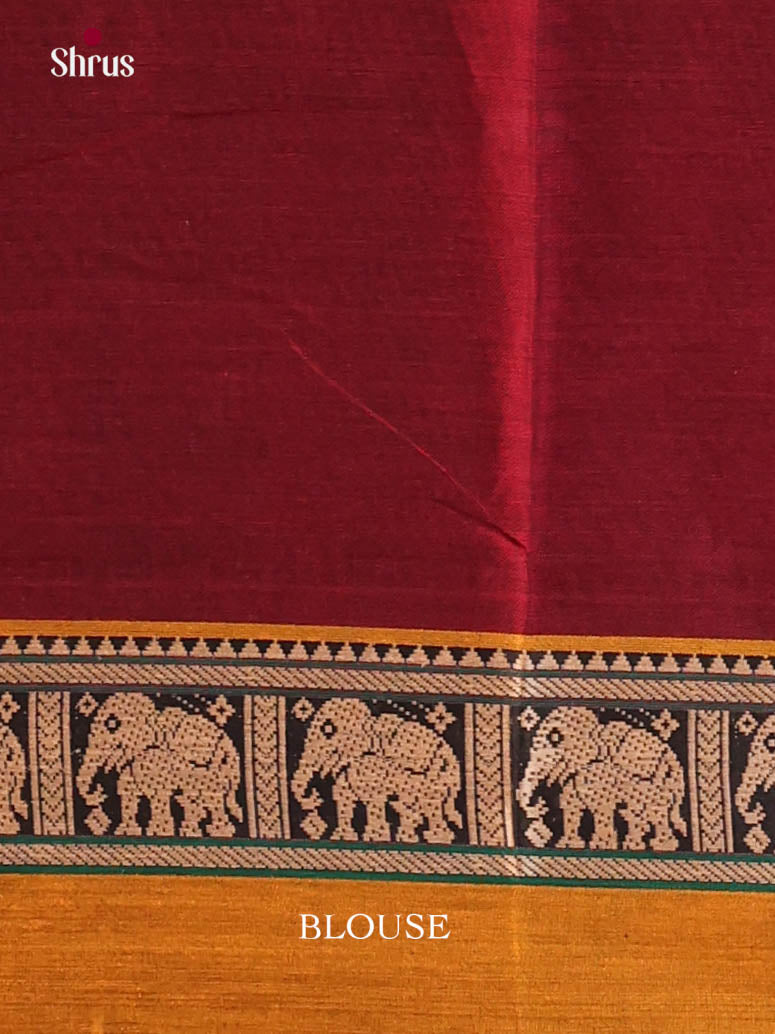 Red & Mustard - Narayanpet Cotton Saree