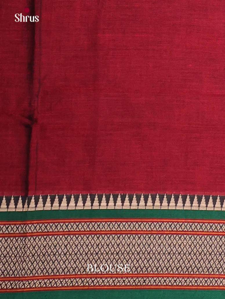 Maroon & Green - Narayanpet Cotton Saree
