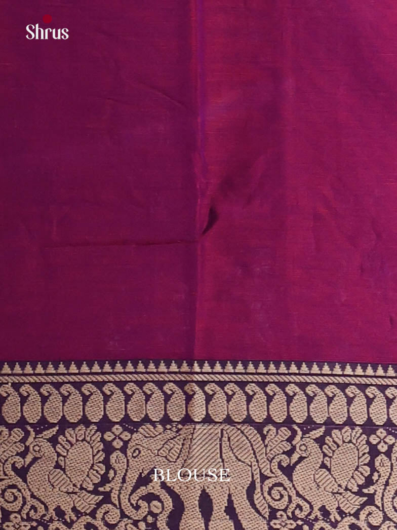 Purple  & Green  - Narayanpet Cotton Saree