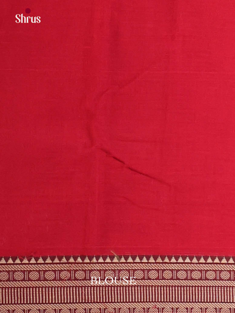 Red & green- Narayanpet Cotton Saree