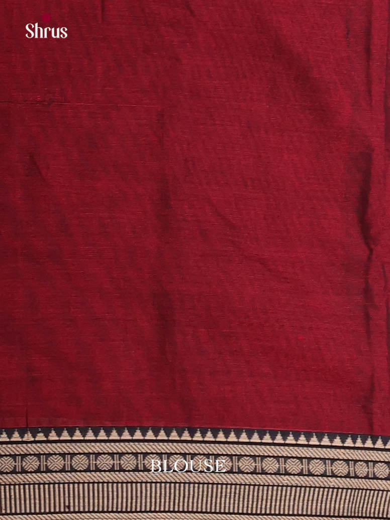 Maroon & Green - Narayanpet Cotton Saree