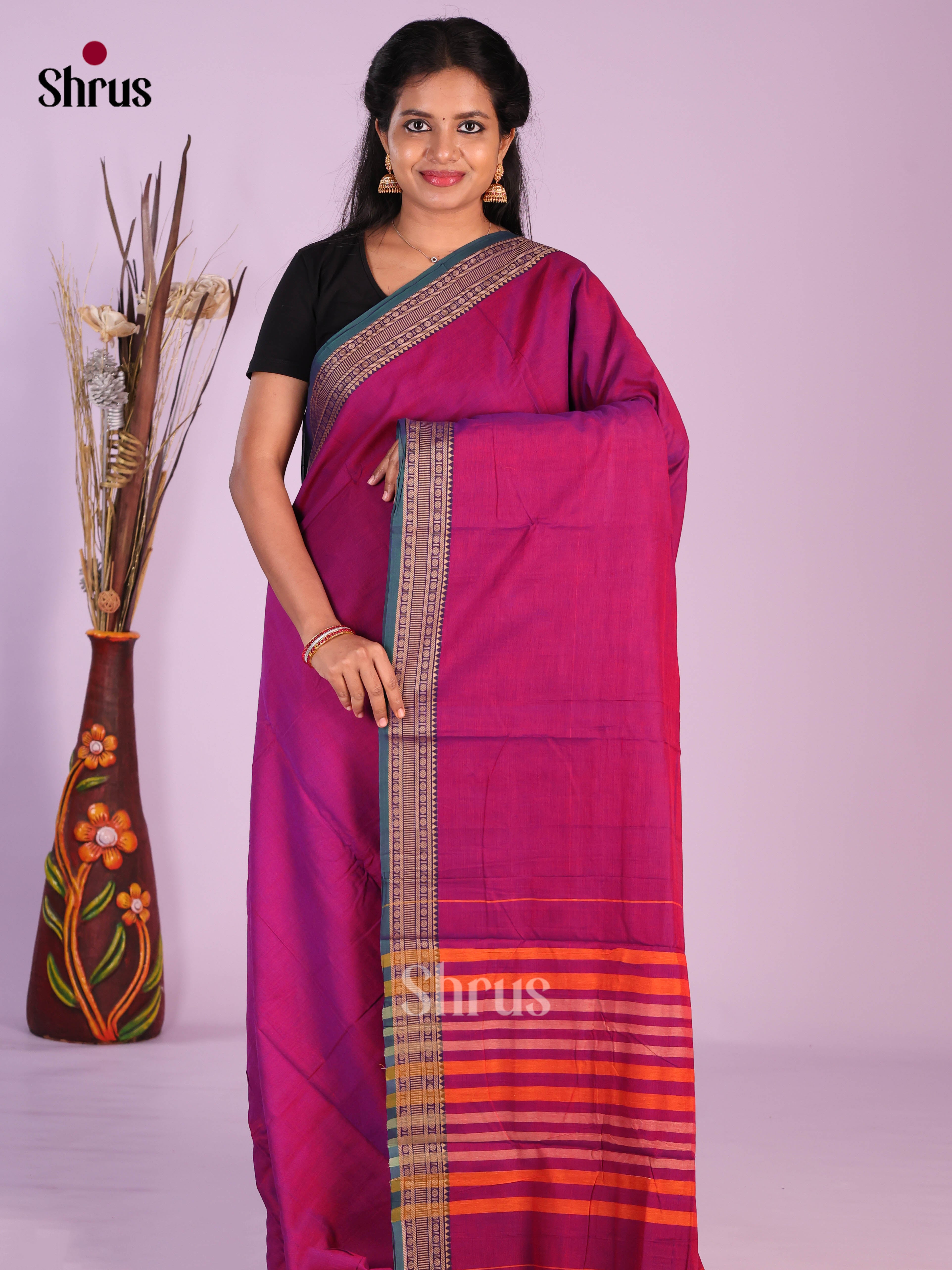Purple- Narayanpet Cotton Saree
