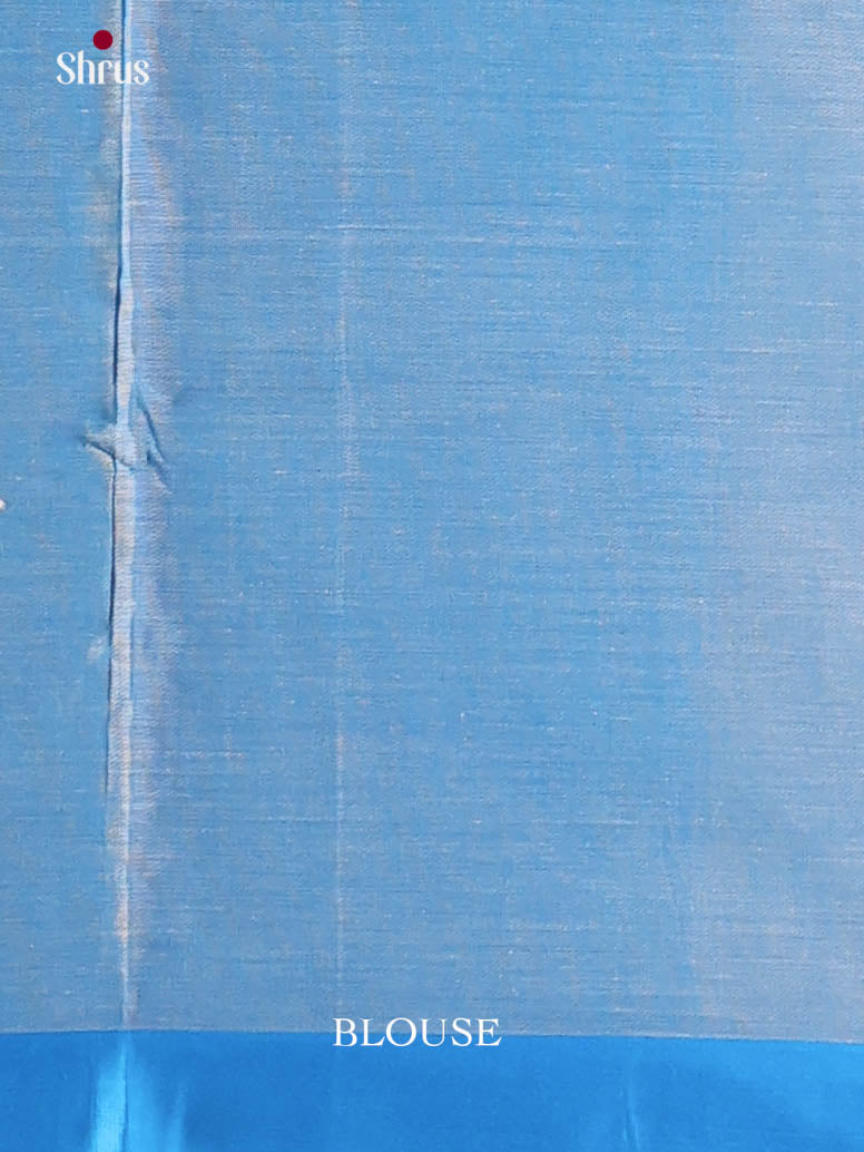 Cream & Blue - Narayanpet Cotton Saree