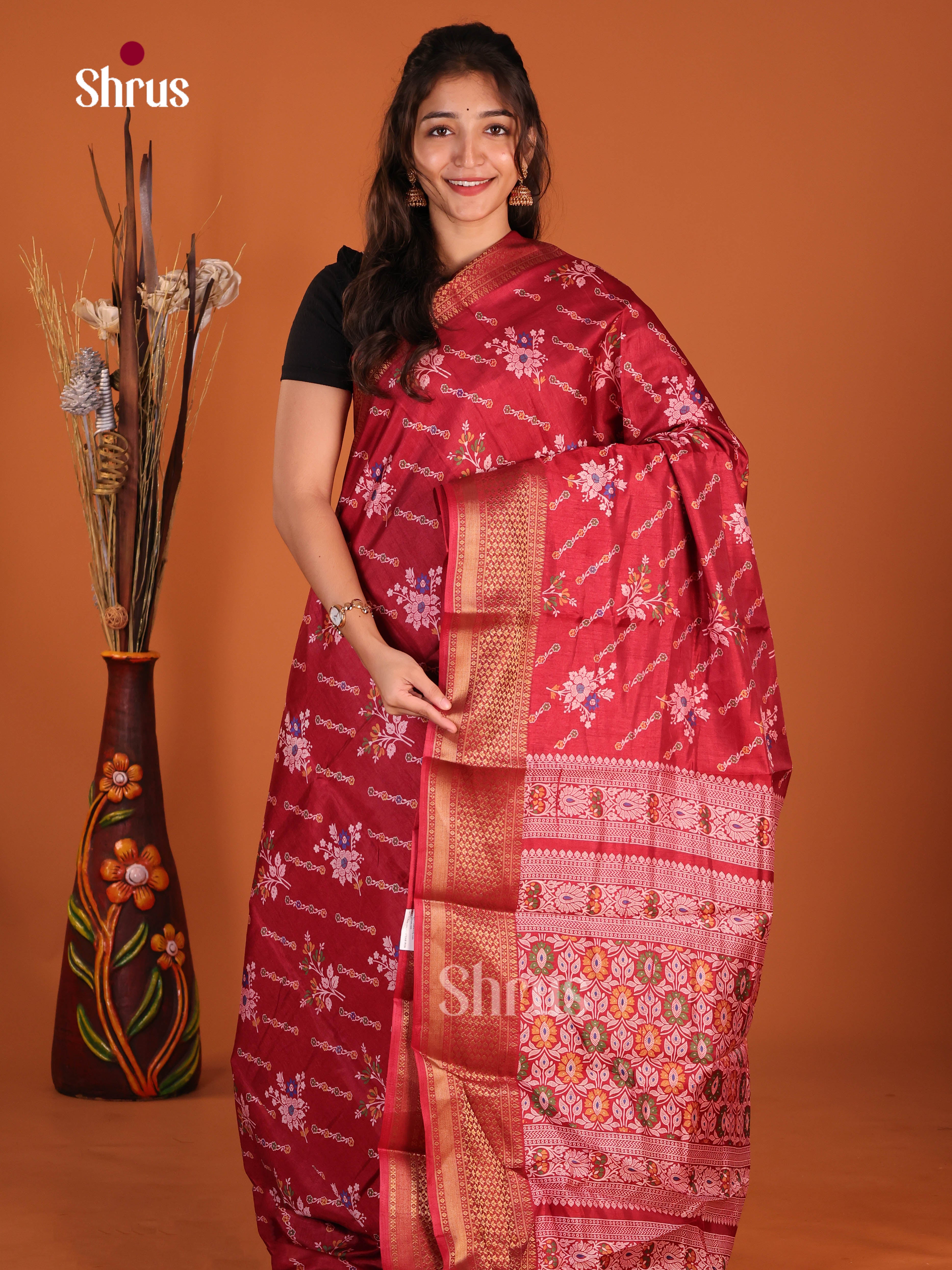 DJS08200 - Semi Crepe Saree - Shop on Shrus.com