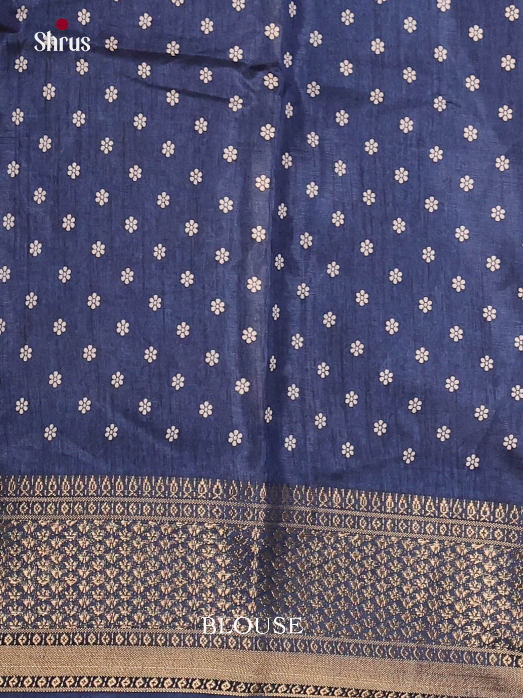 Blue - Semi Crepe Saree