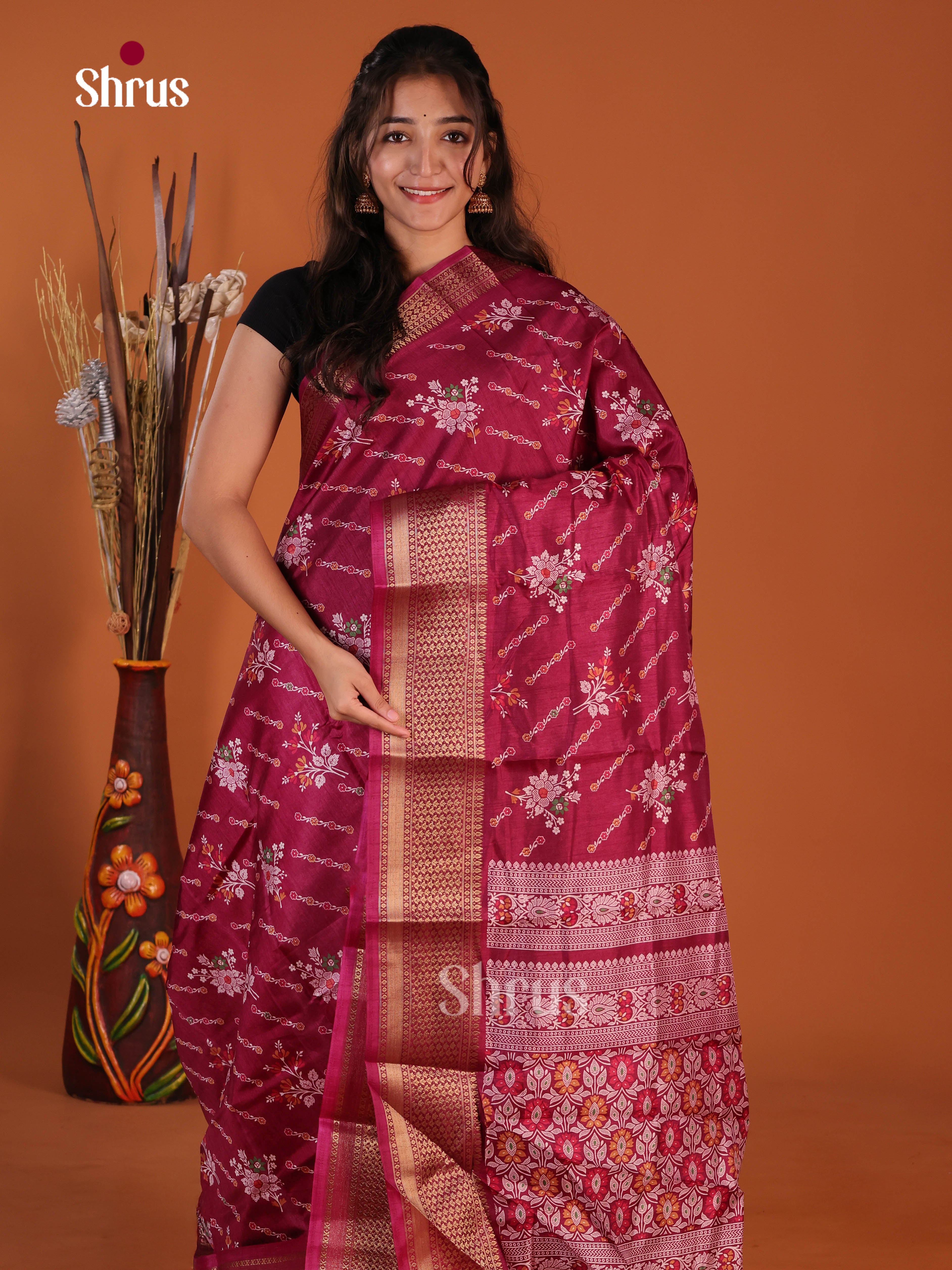 DJS08202 - Semi Crepe Saree - Shop on Shrus.com