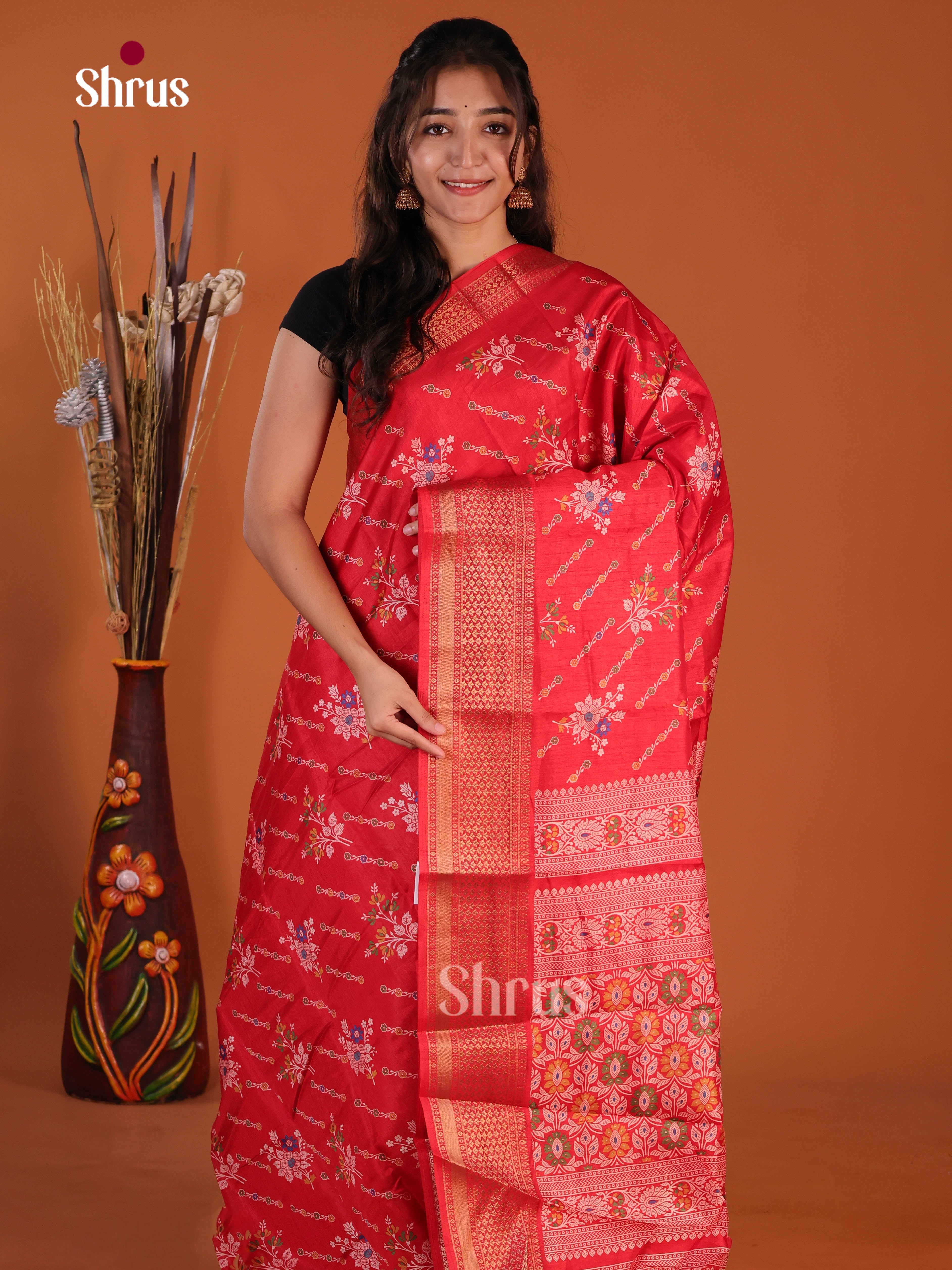 DJS08213 - Semi Crepe Saree - Shop on Shrus.com