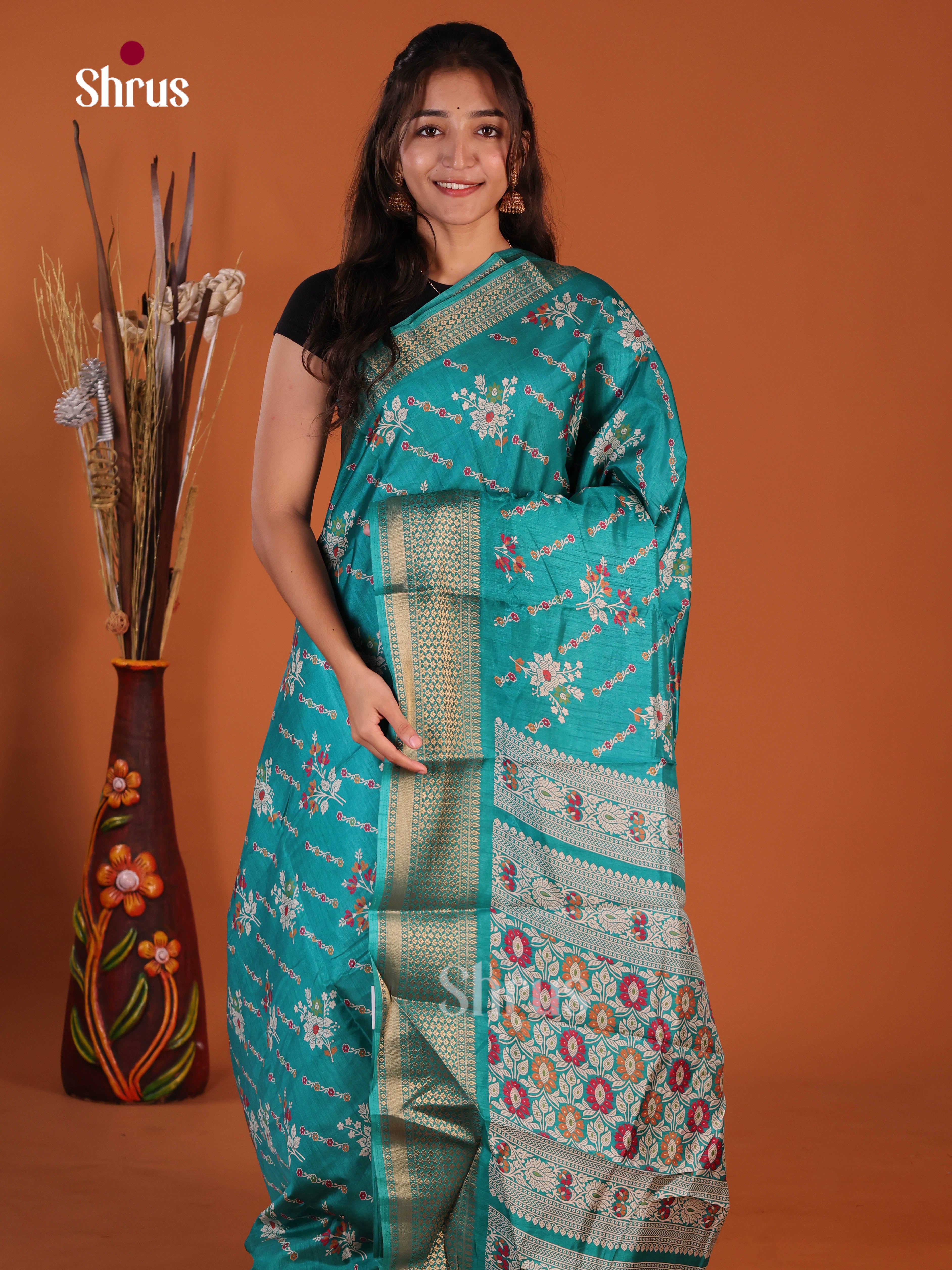 DJS08215 - Semi Crepe Saree - Shop on Shrus.com