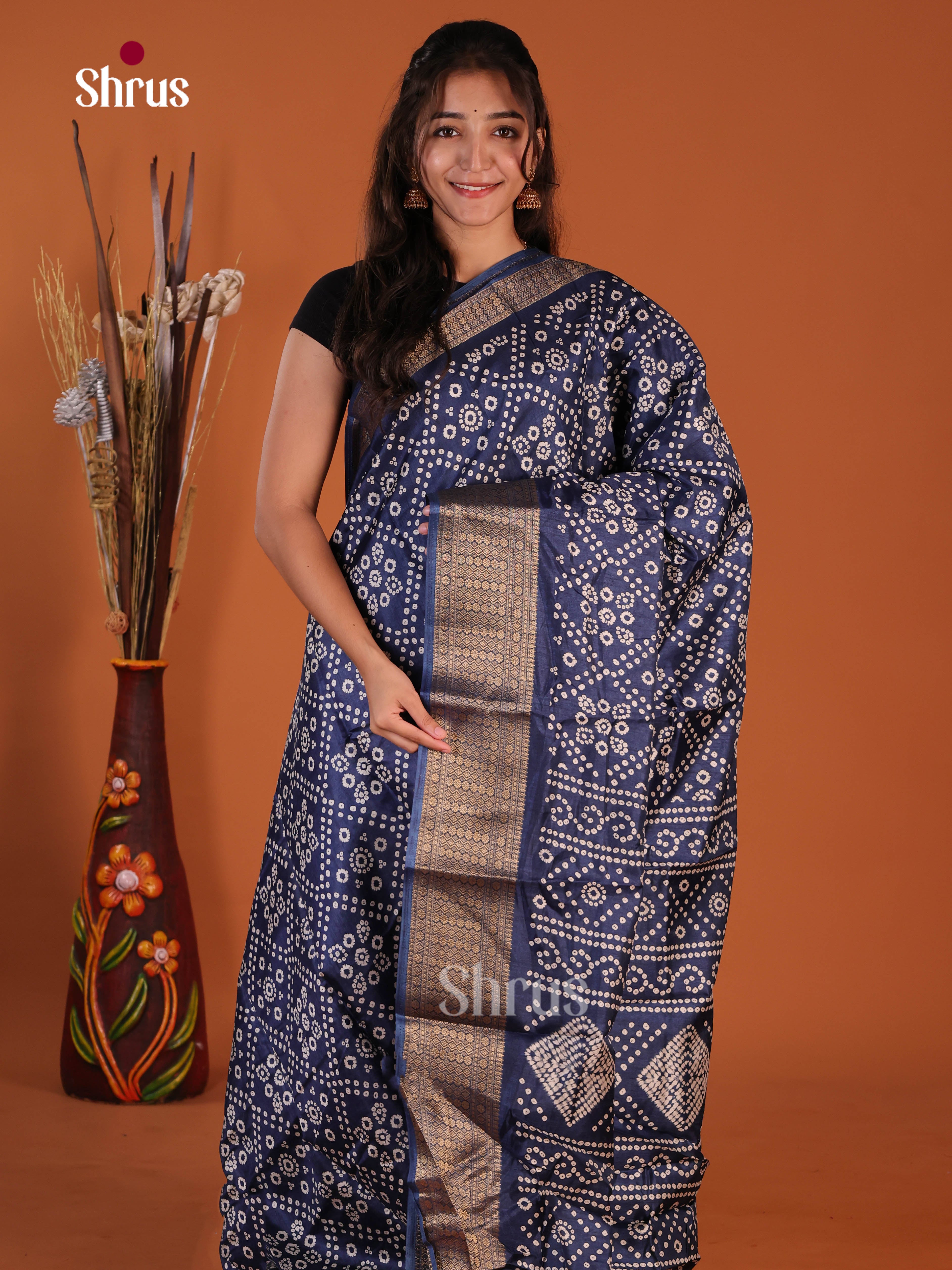 DJS08217 - Semi Crepe Saree - Shop on Shrus.com