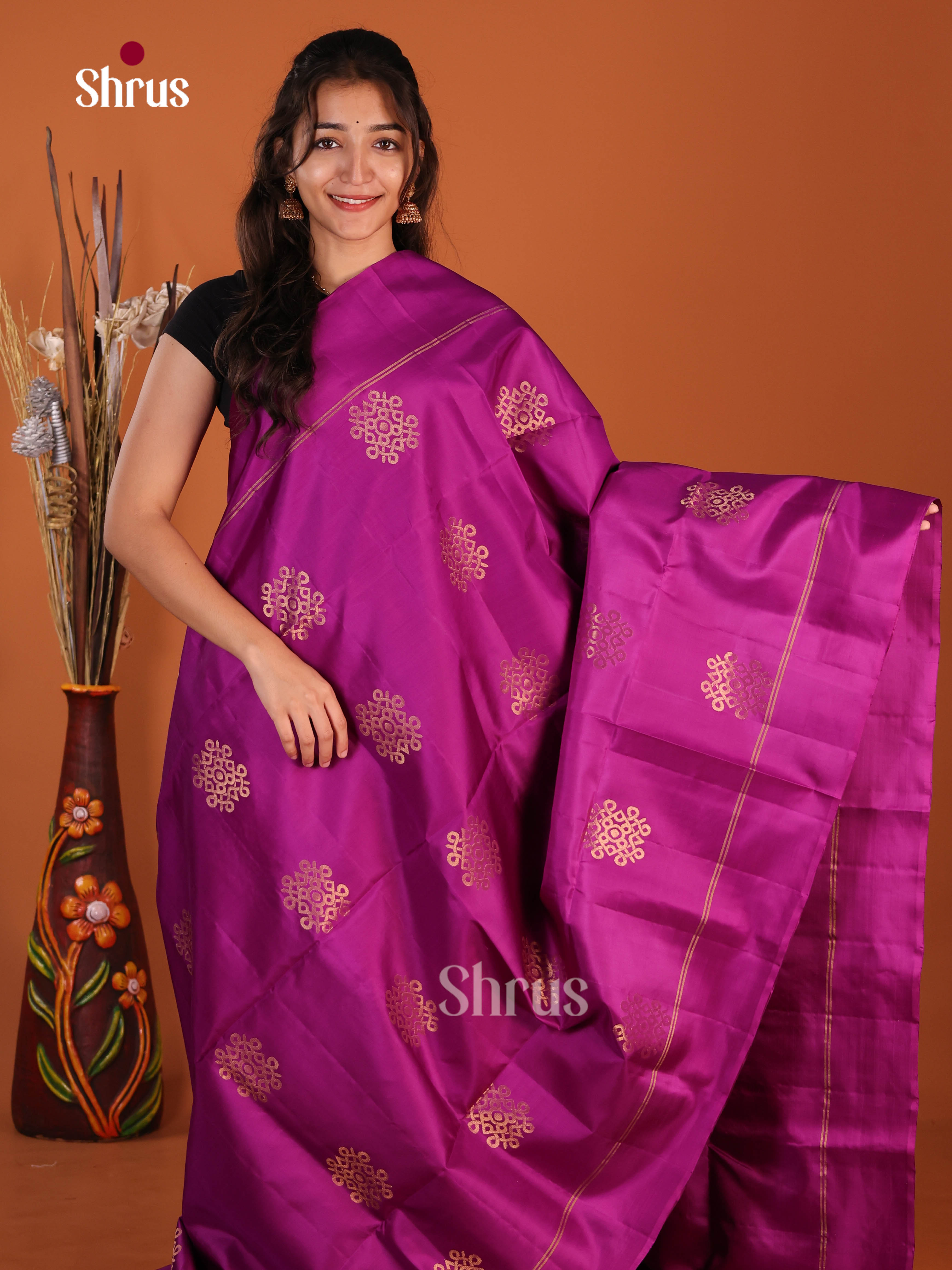DJS08273 - Soft Silk (HR) Saree - Shop on Shrus.com