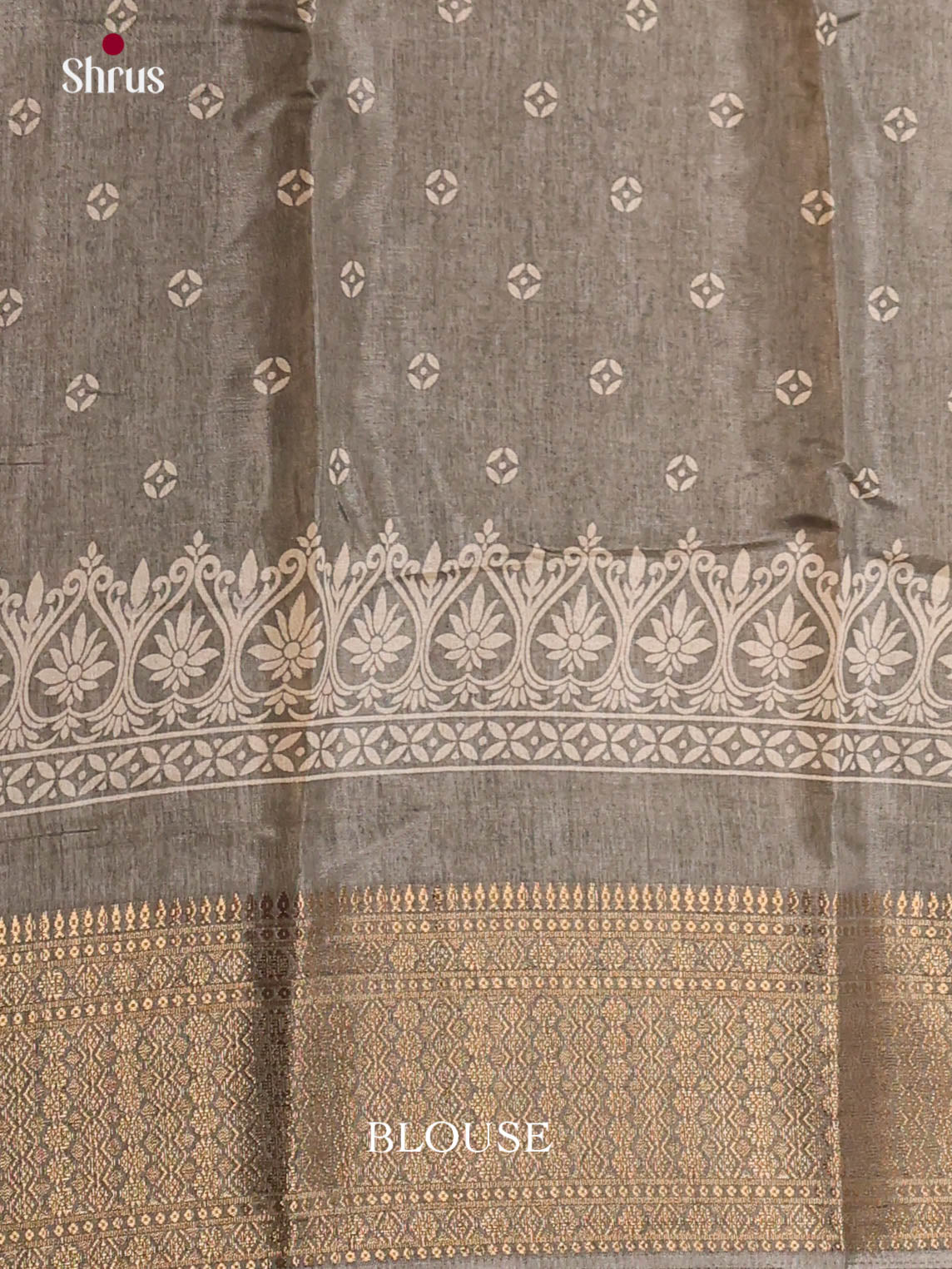 Grey - Semi Crepe Saree