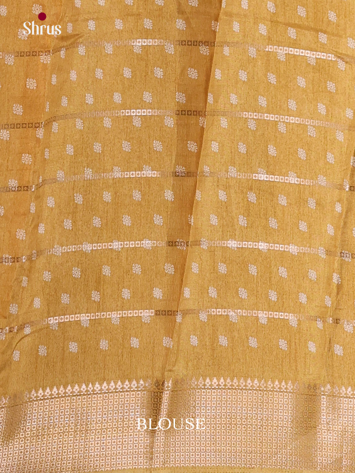 Mustard - Semi Crepe Saree