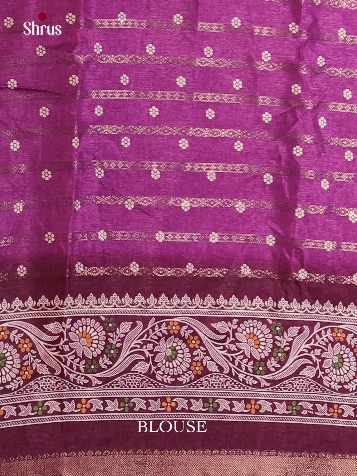 Purple & maroon - Semi Crepe Saree