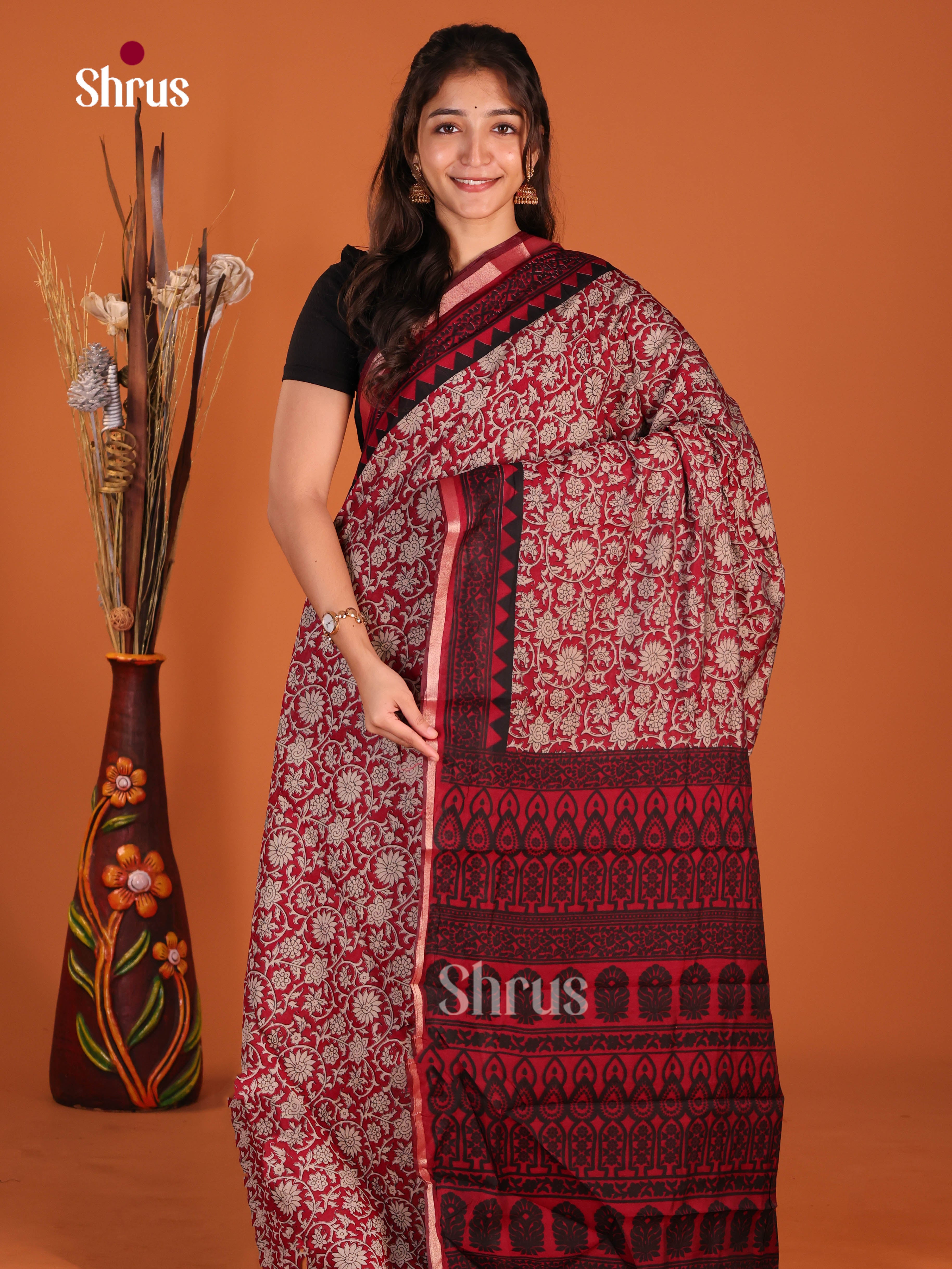 Red - Art Modal Saree
