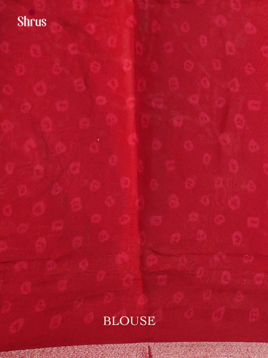 brown & Red - Art Modal Saree