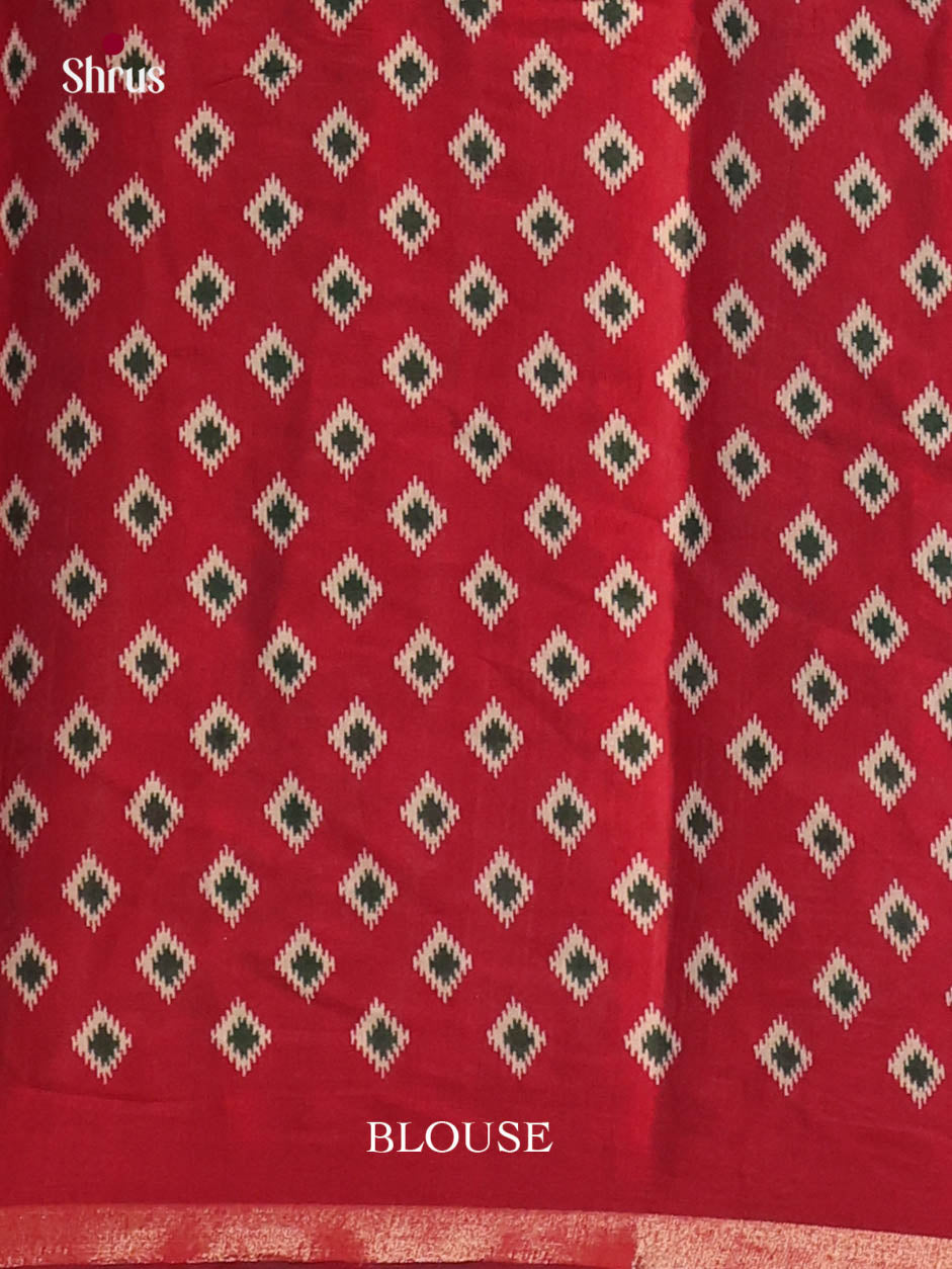 Green & Red- Art Modal Saree