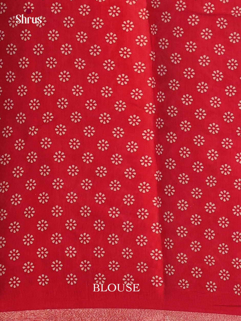 Blue & Red - Art Modal Saree