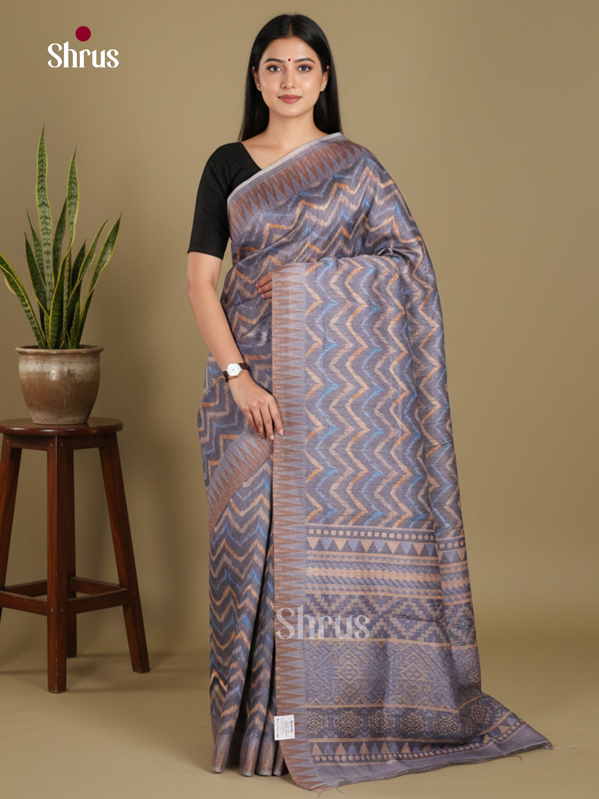 DJS08348 - Semi Chanderi Saree
