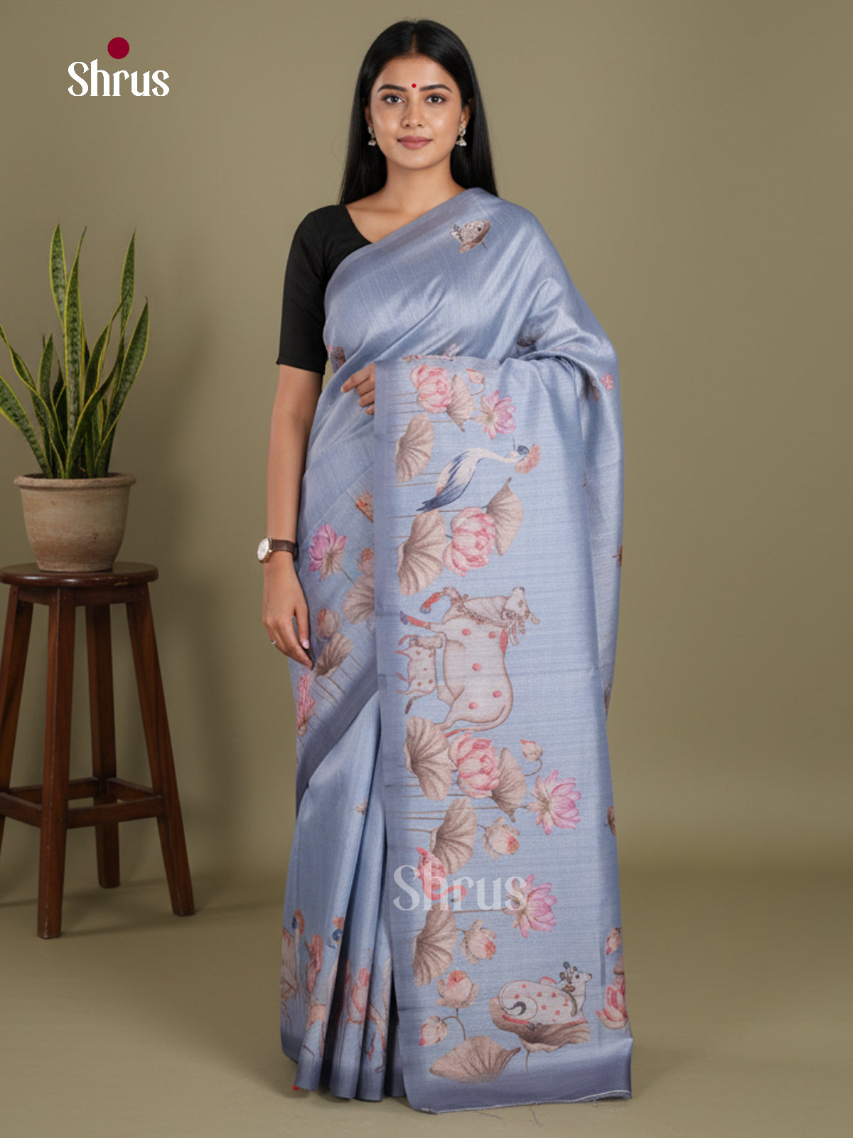 DJS08354 - Semi Chanderi Saree