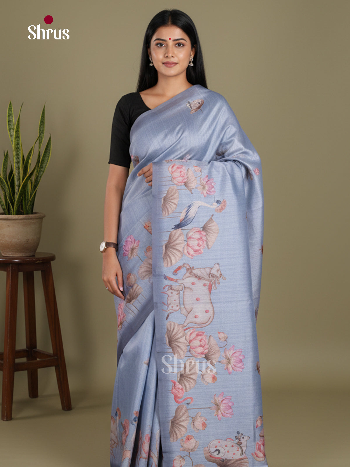 DJS08354 - Semi Chanderi Saree