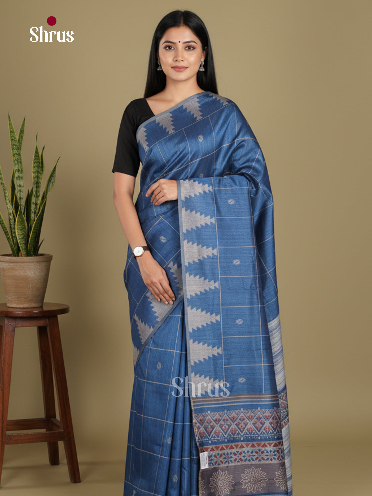 DJS08358 - Semi Chanderi Saree