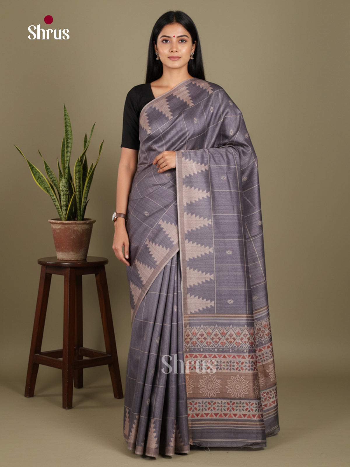 DJS08360 - Semi Chanderi Saree