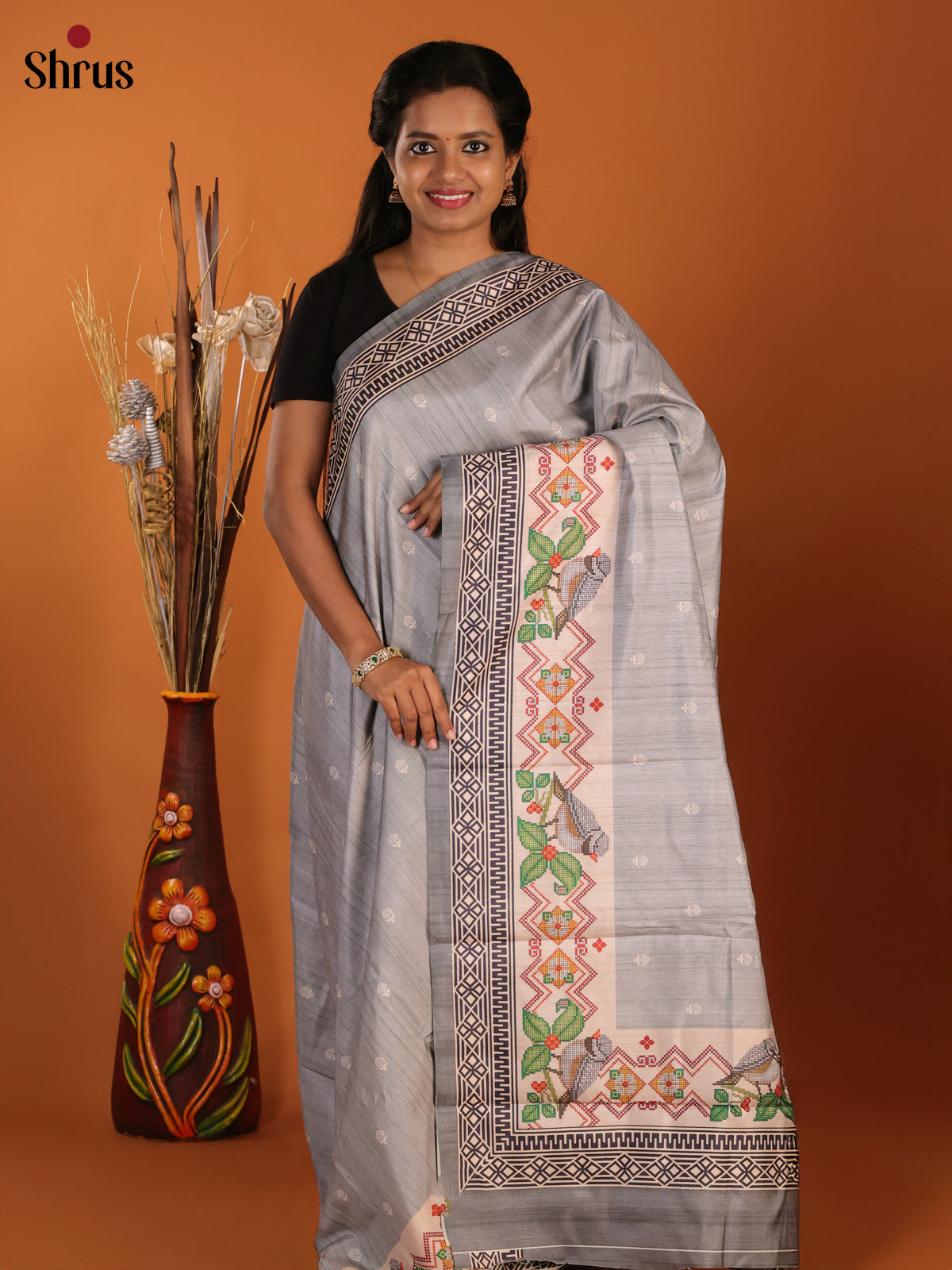 DJS08477 - Butter silk Saree