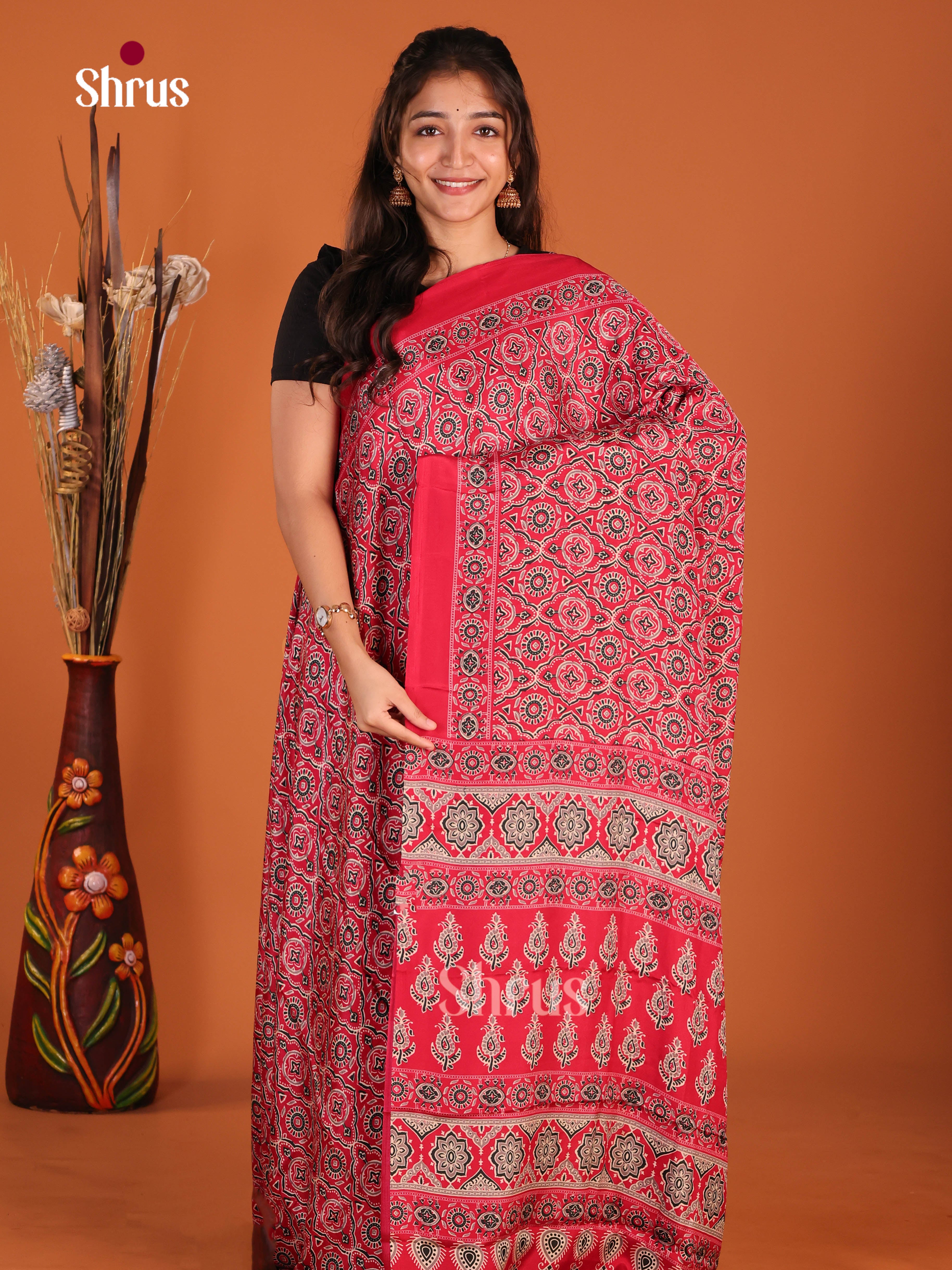 Red - Art Modal Saree