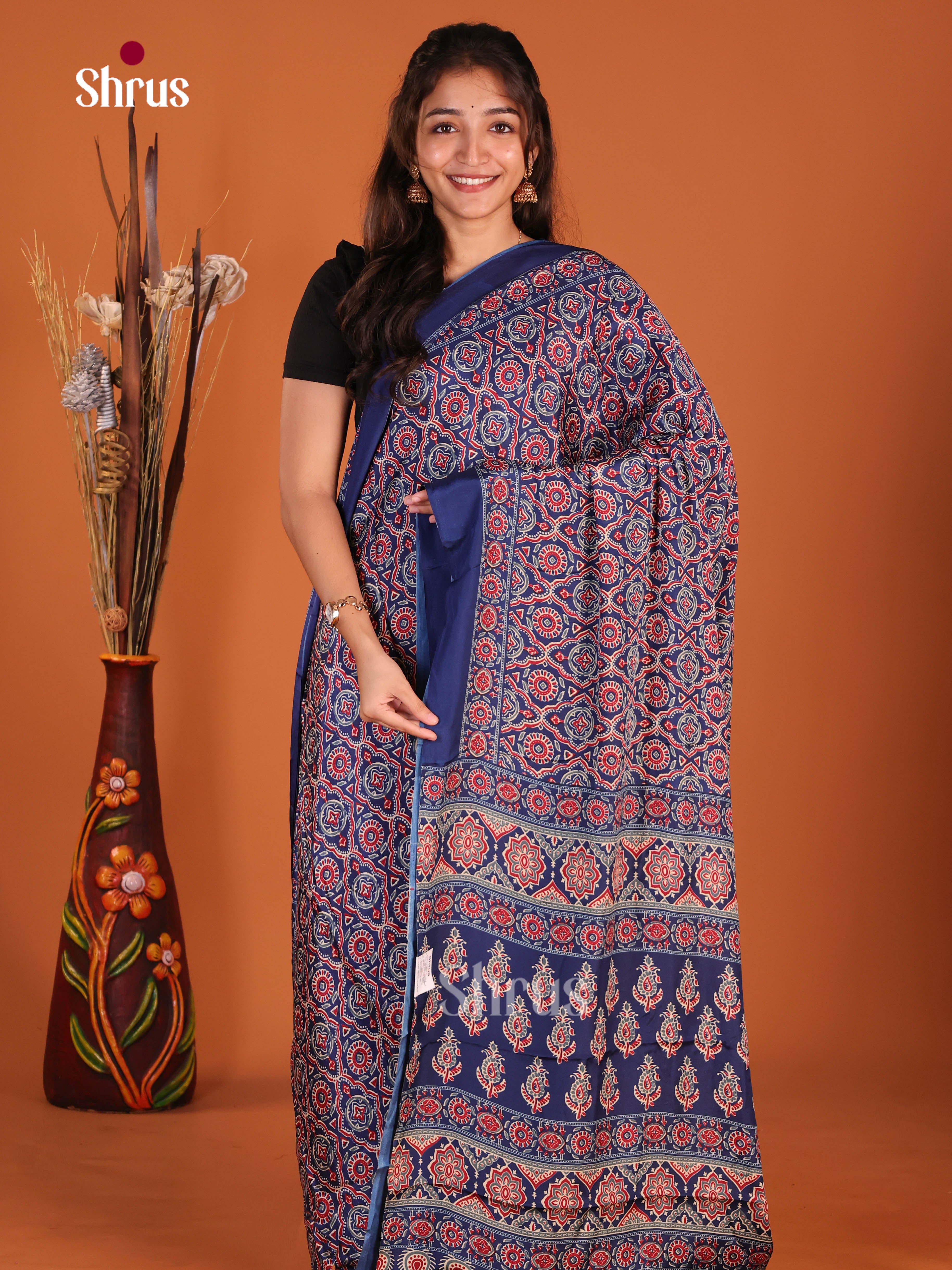 Blue - Art Modal Saree