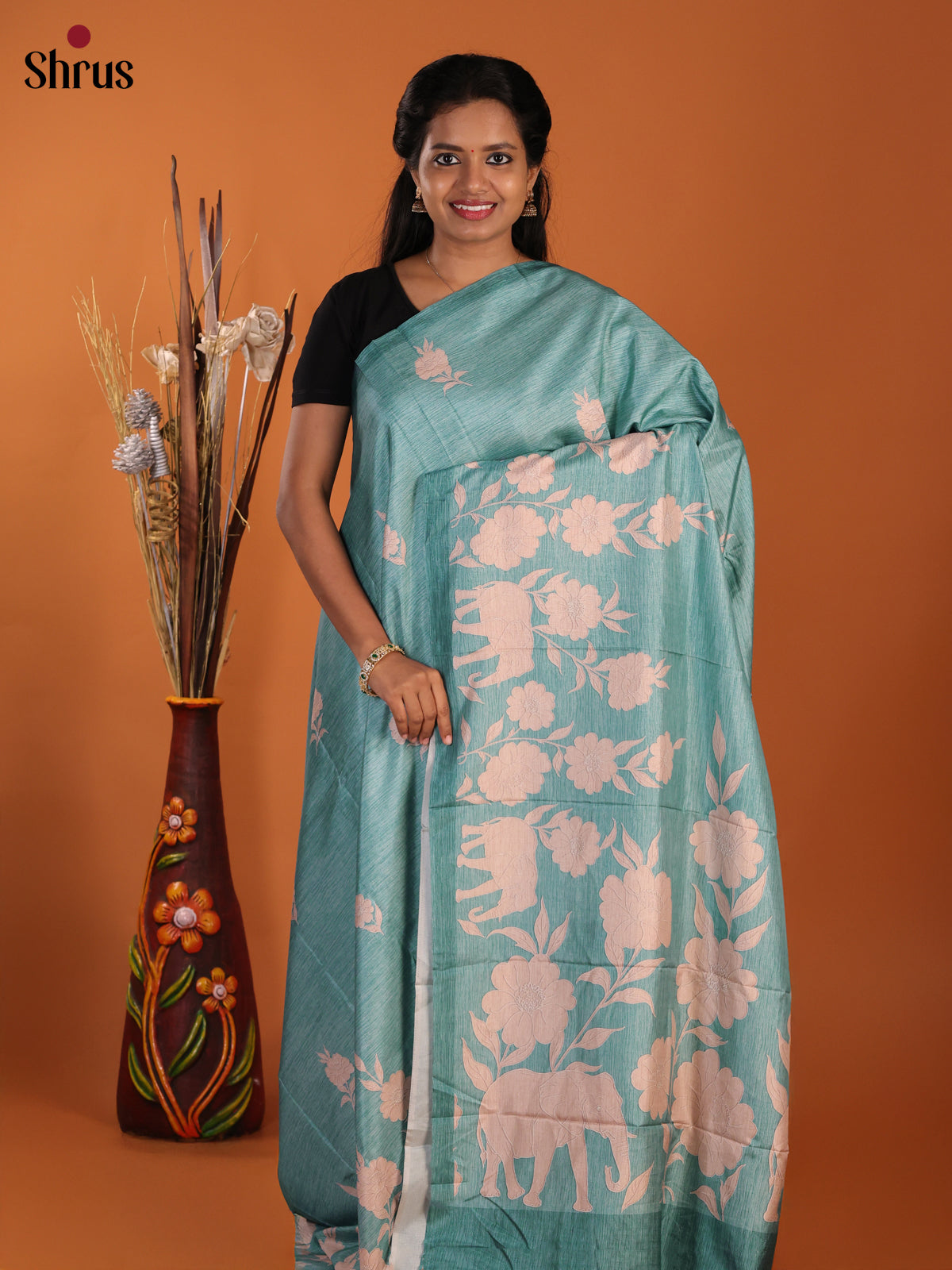 Blue  - Semi Modal  Saree