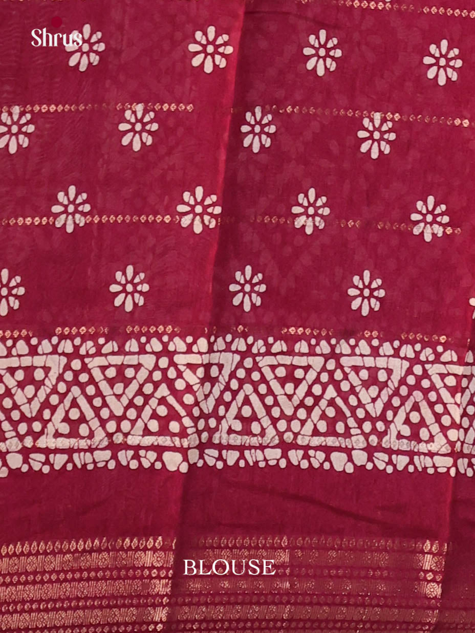 Maroon - Semi Crepe Saree
