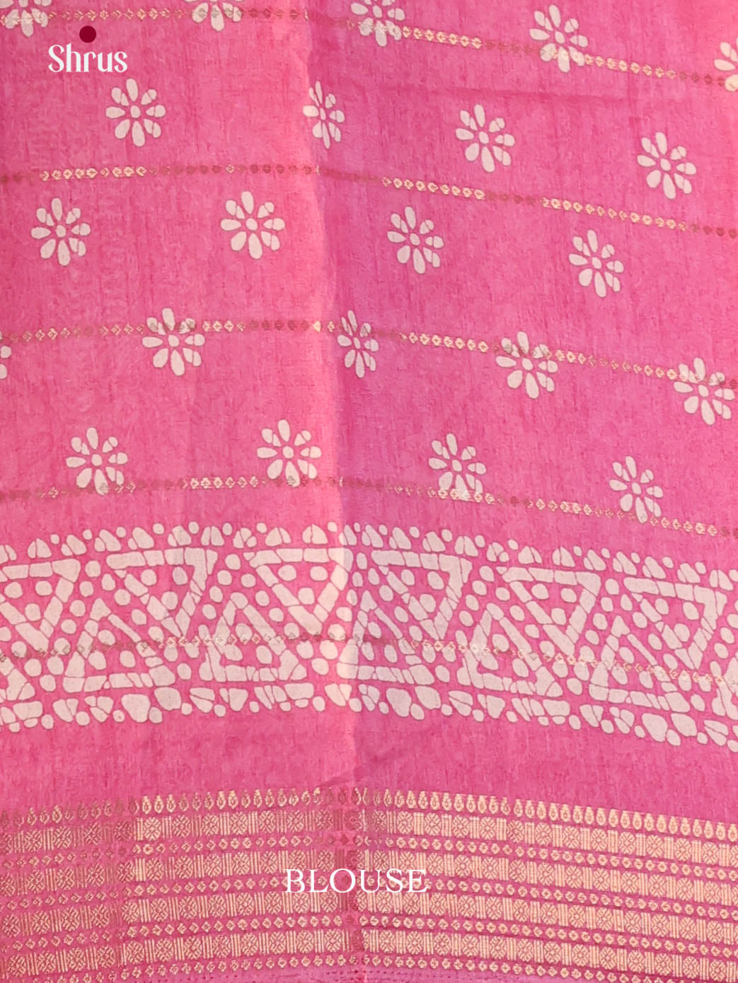 Pink - Semi Crepe Saree