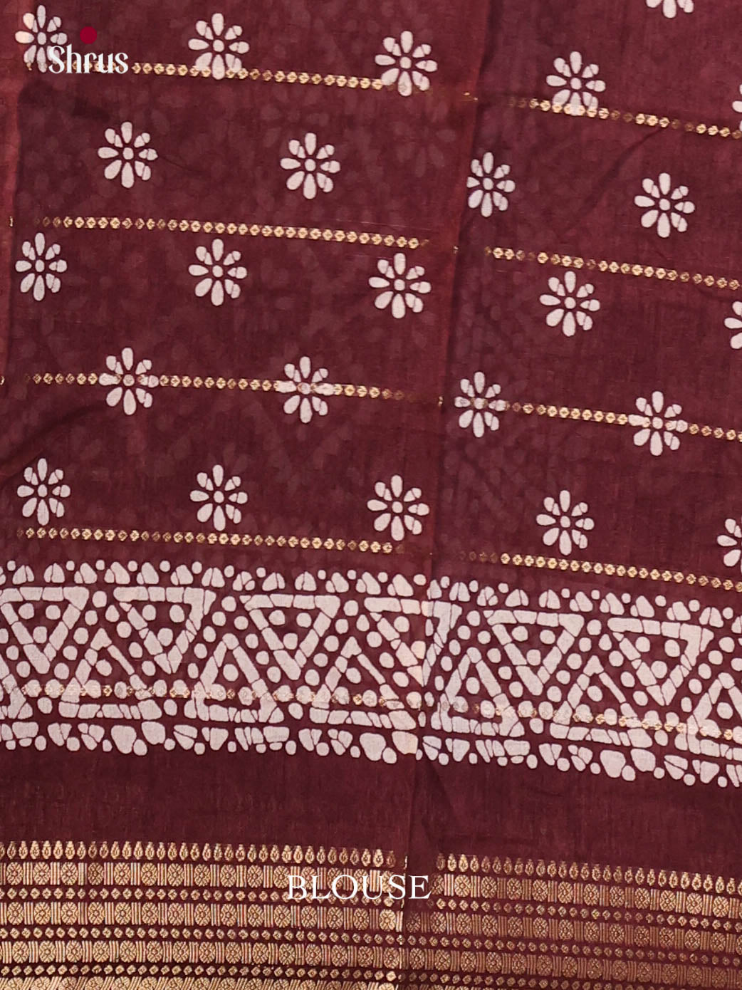 Maroon - Semi Crepe Saree